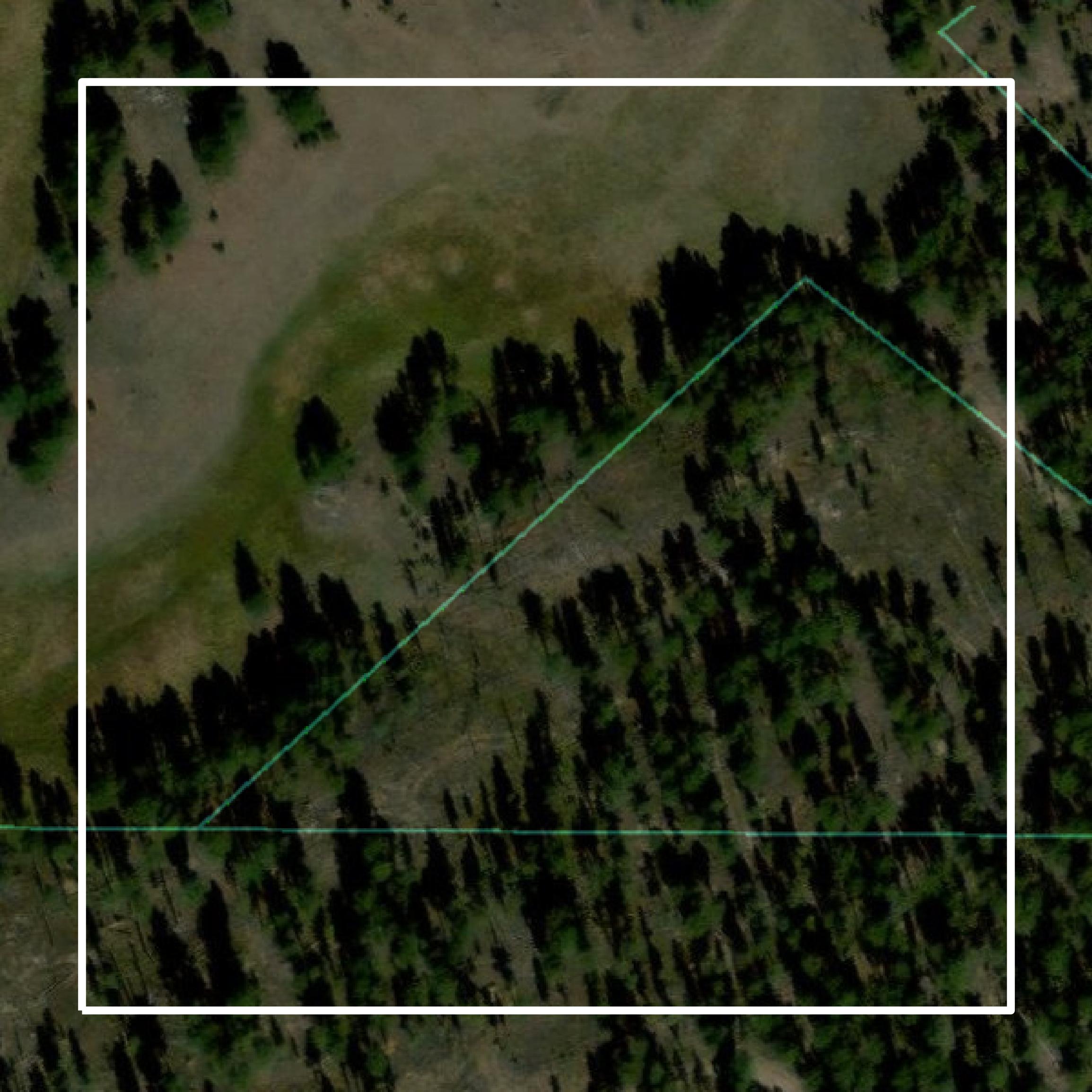 This image shows parcel and building data in Custer County created using GIS data in Equator.