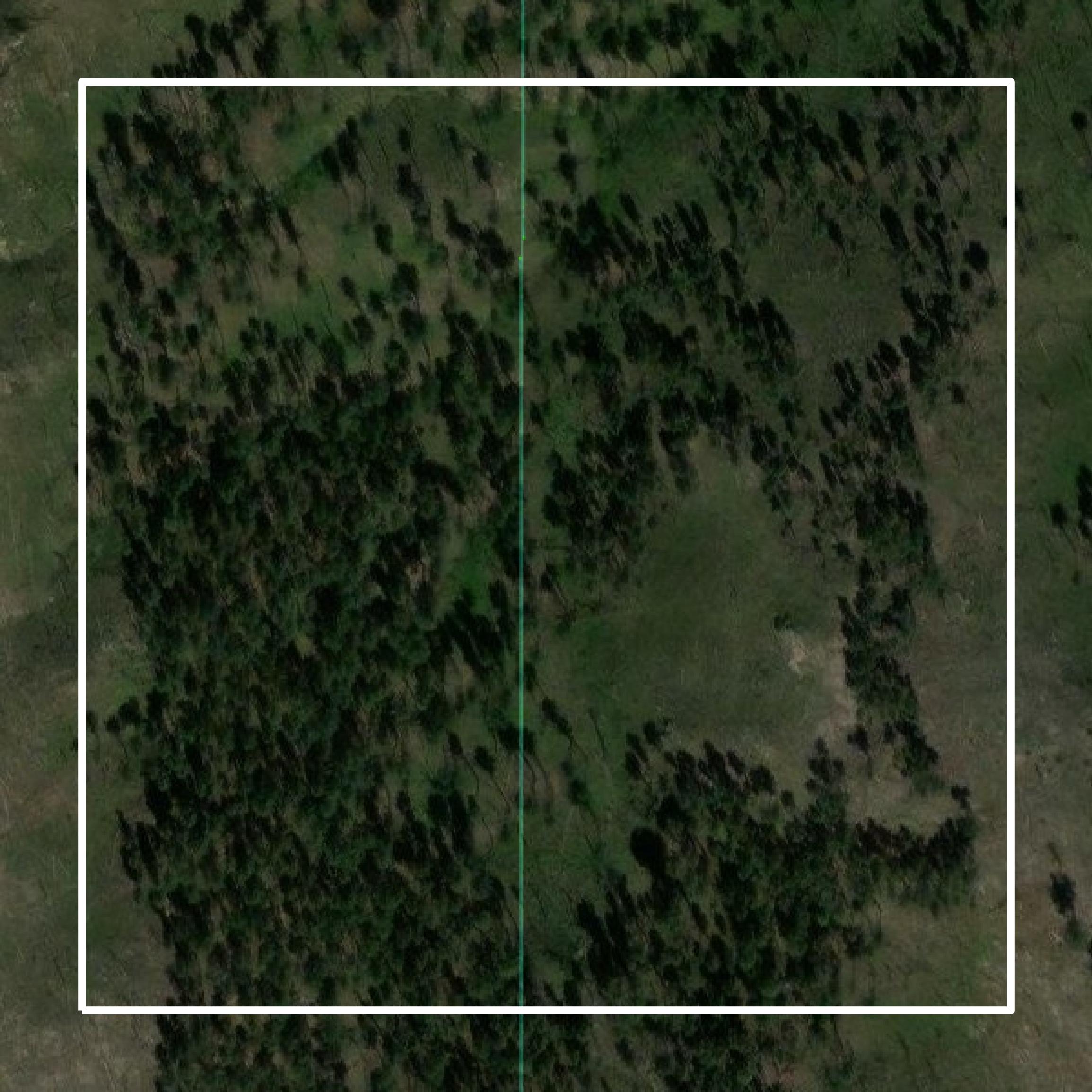This image shows parcel and building data in Custer County created using GIS data in Equator.