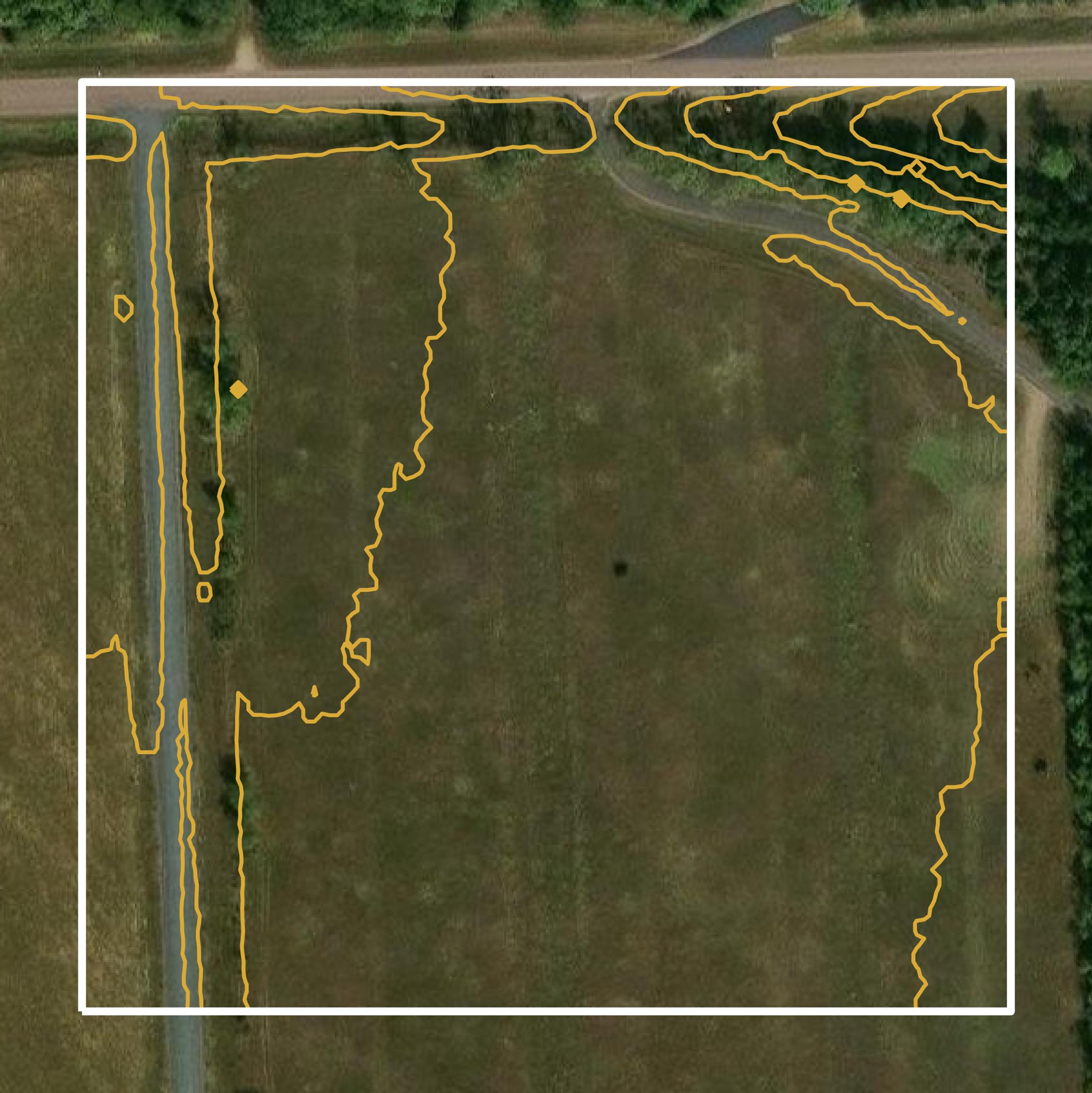 This image shows a contour map in Davison County created using GIS data in Equator.