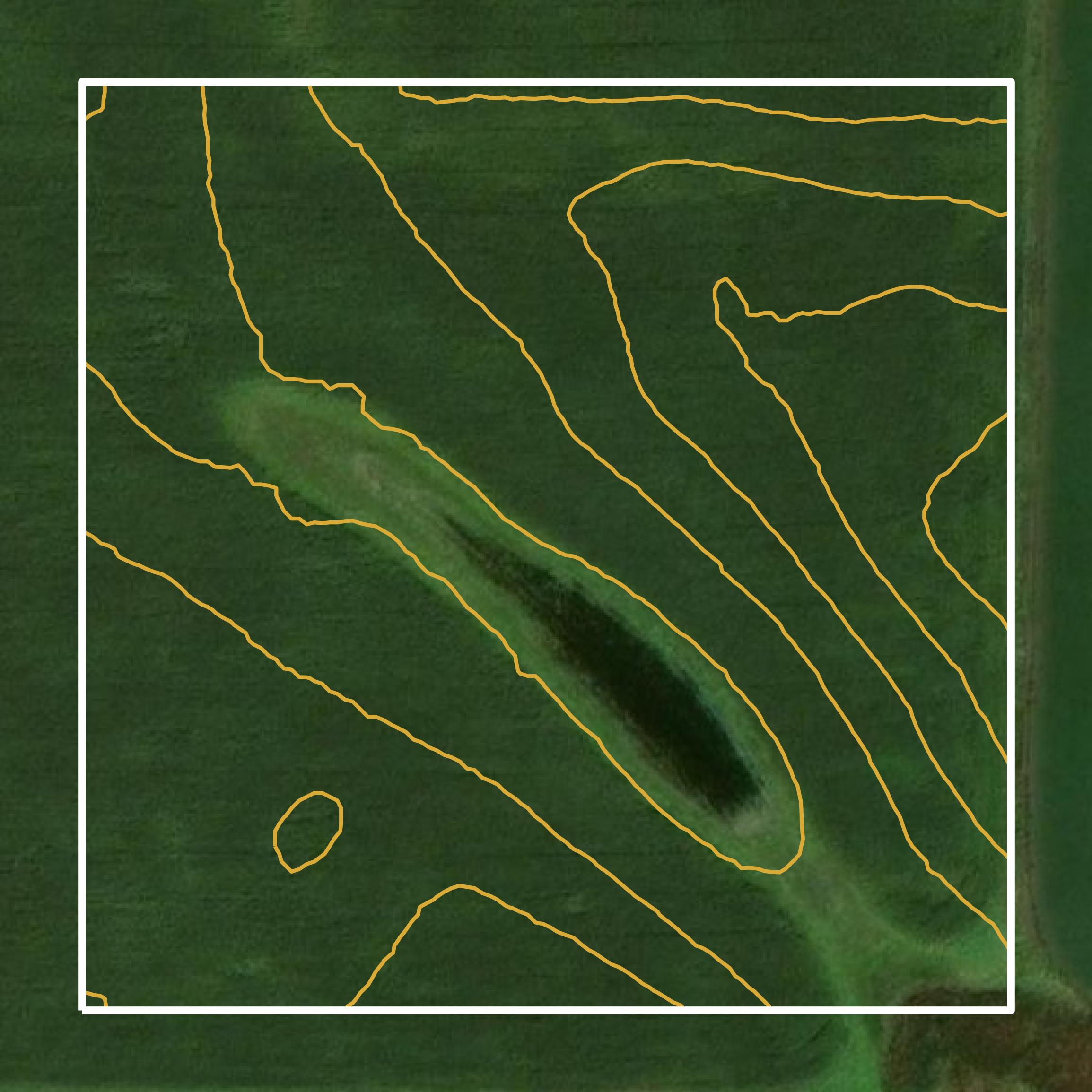 This image shows a contour map in Day County created using GIS data in Equator.