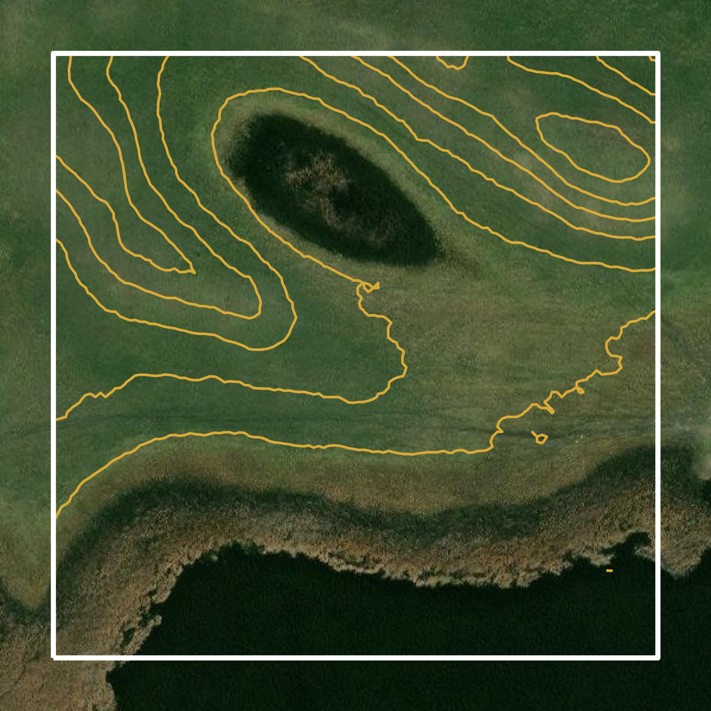 This image shows a contour map in Deuel County created using GIS data in Equator.