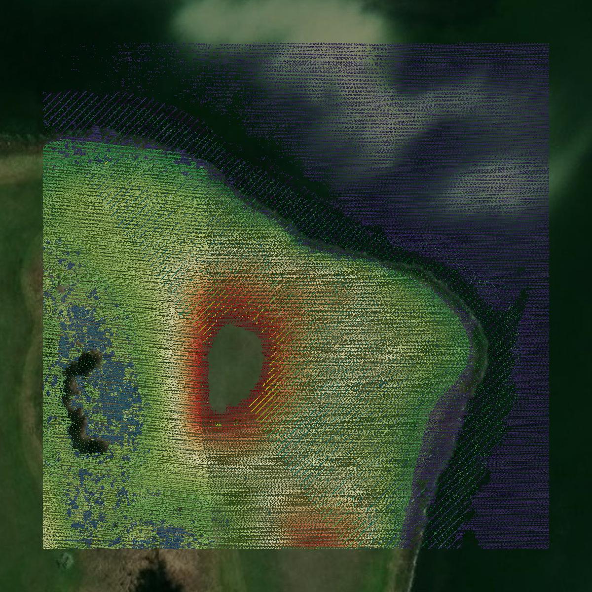 This image shows a LiDAR point cloud in Deuel County created using GIS data in Equator.