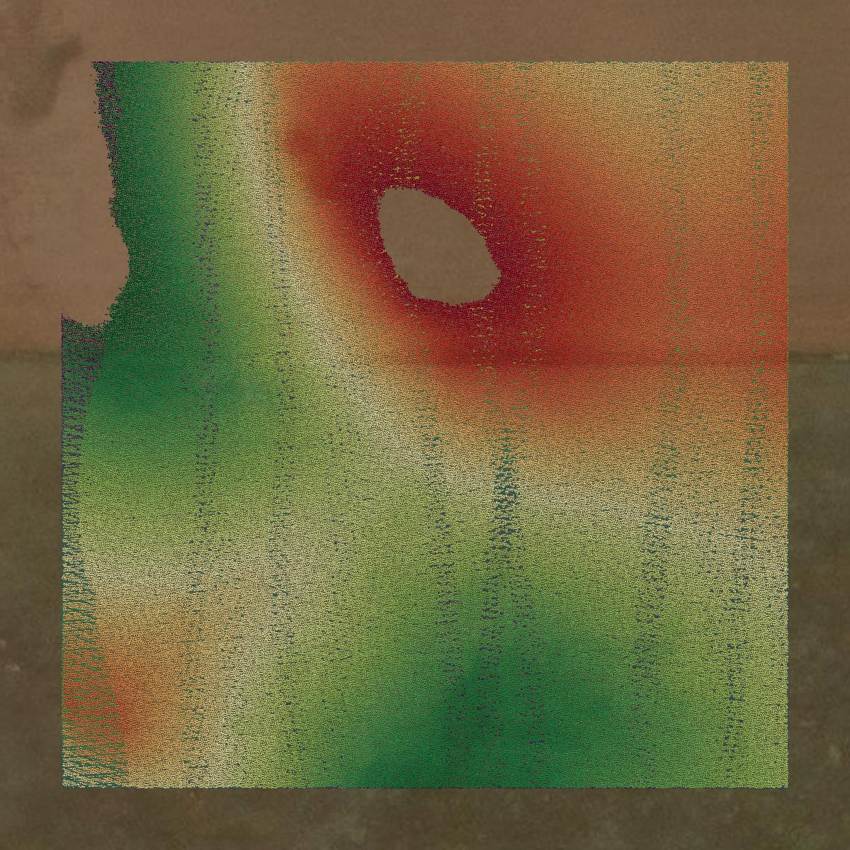 This image shows a LiDAR point cloud in Dewey County created using GIS data in Equator.