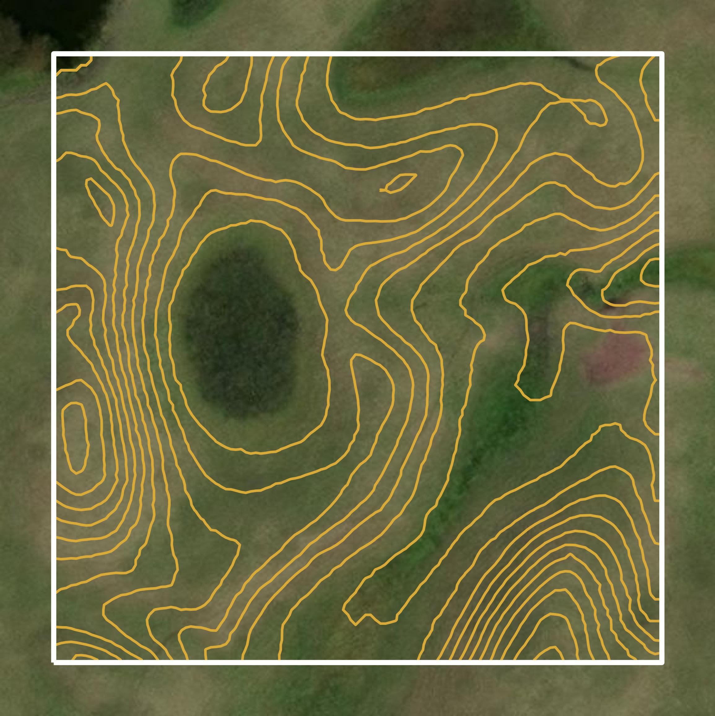 This image shows a contour map in Grant County created using GIS data in Equator.