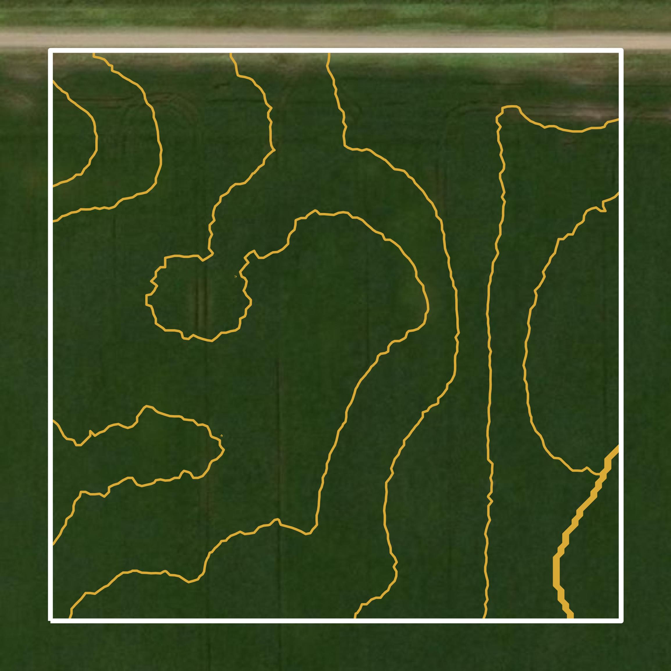 This image shows a contour map in Grant County created using GIS data in Equator.