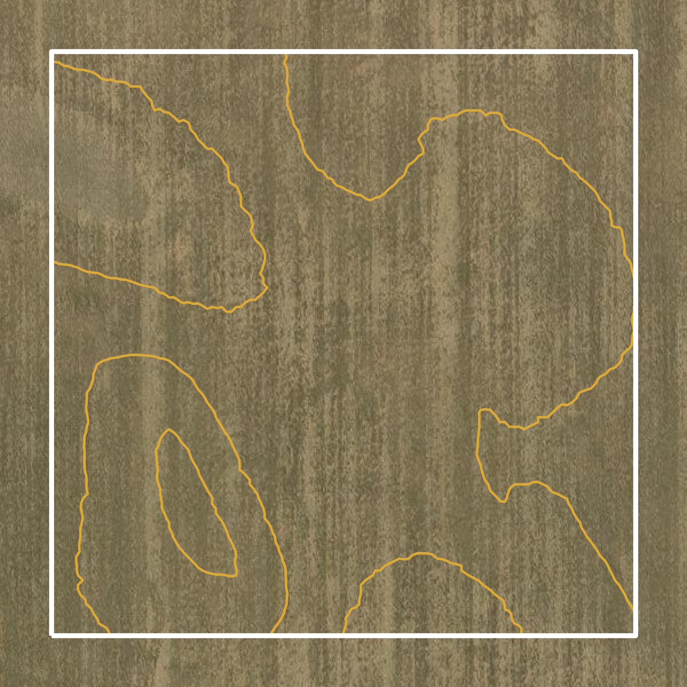 This image shows a contour map in Hughes County created using GIS data in Equator.