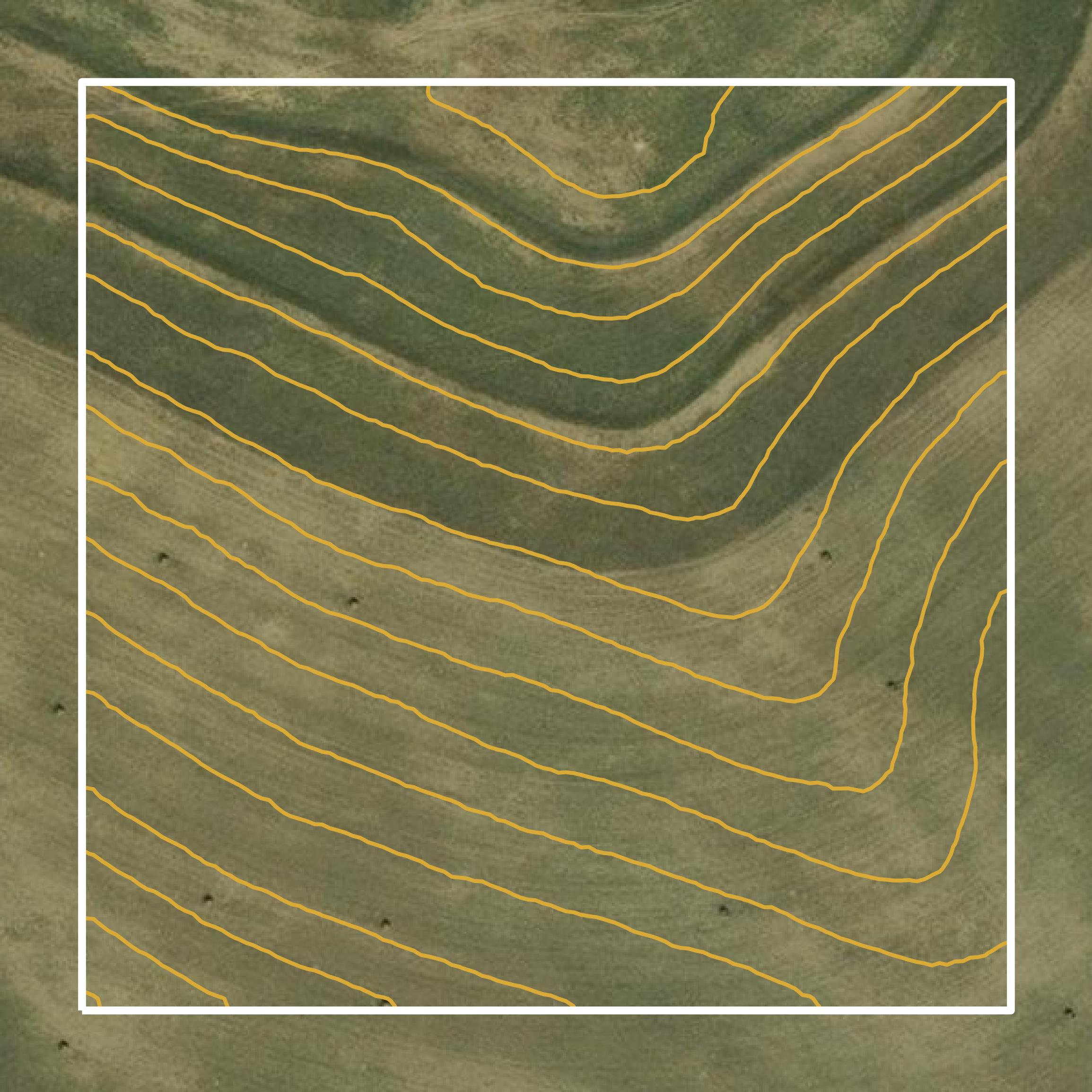 This image shows a contour map in Jackson County created using GIS data in Equator.