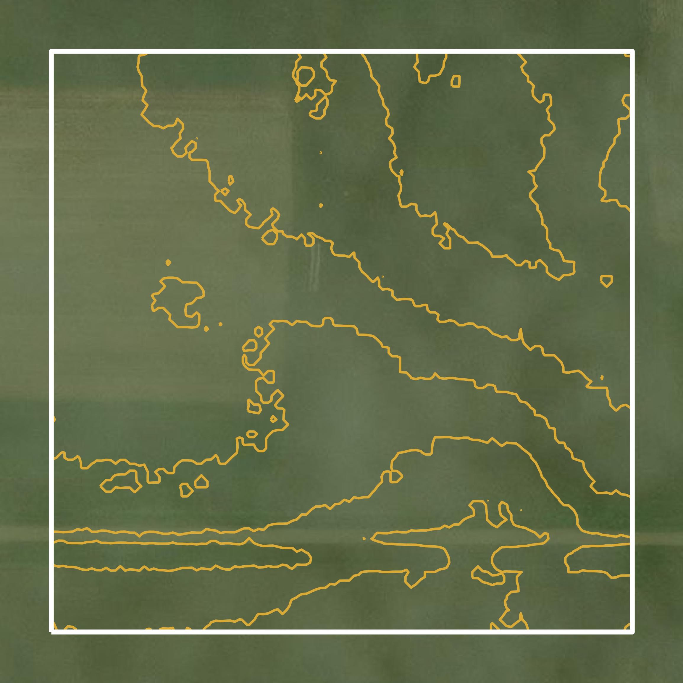 This image shows a contour map in Jerauld County created using GIS data in Equator.