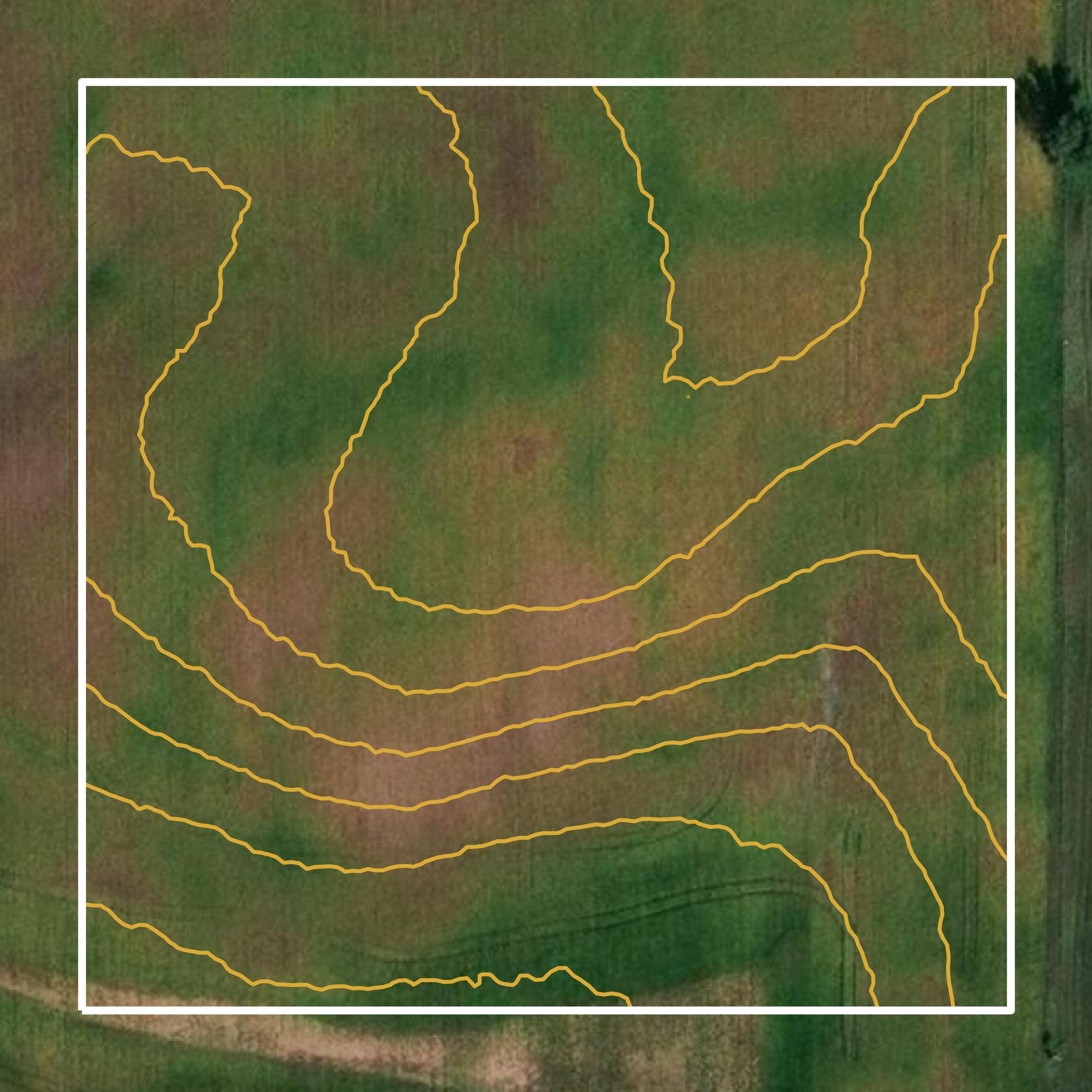 This image shows a contour map in Lake County created using GIS data in Equator.