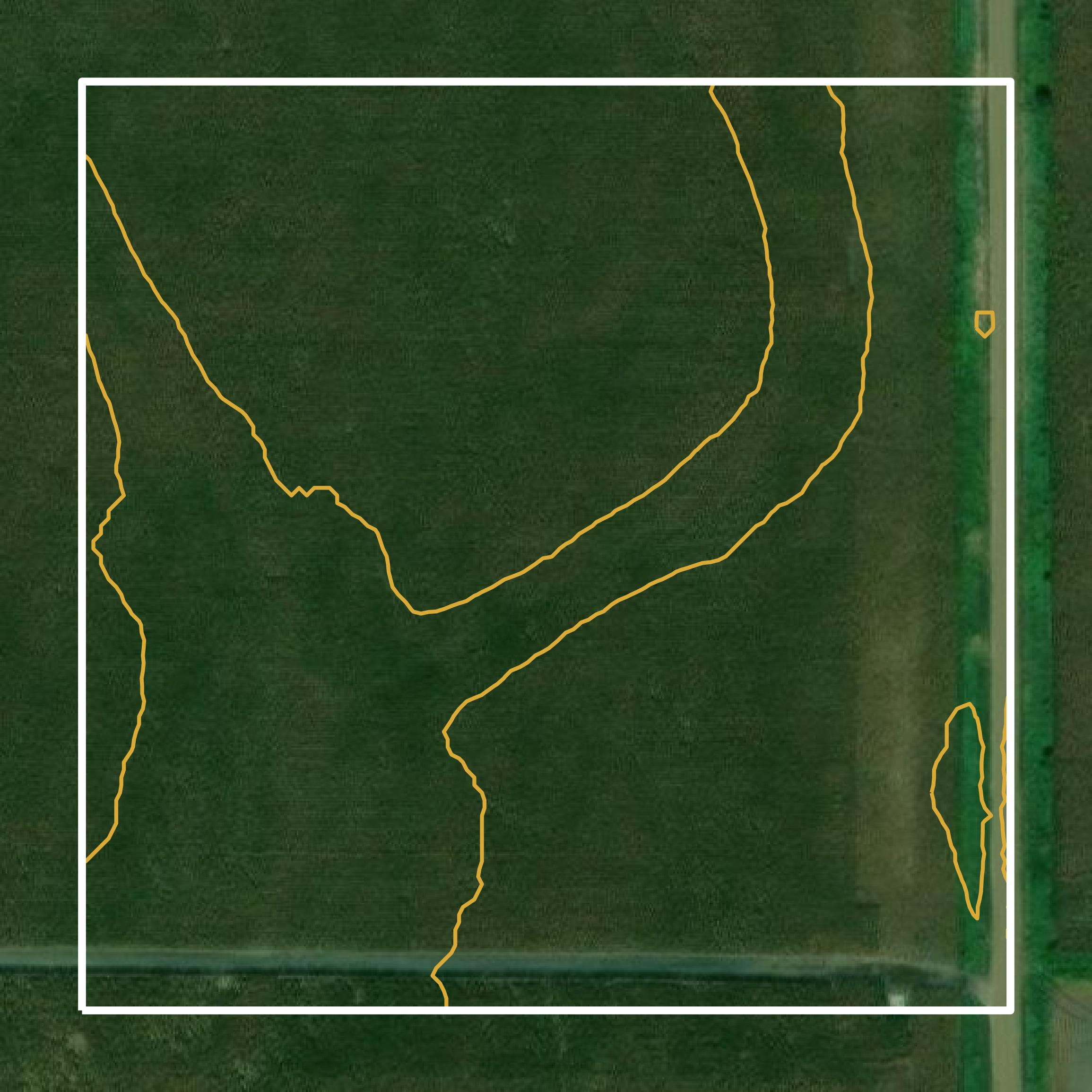 This image shows a contour map in Lincoln County created using GIS data in Equator.