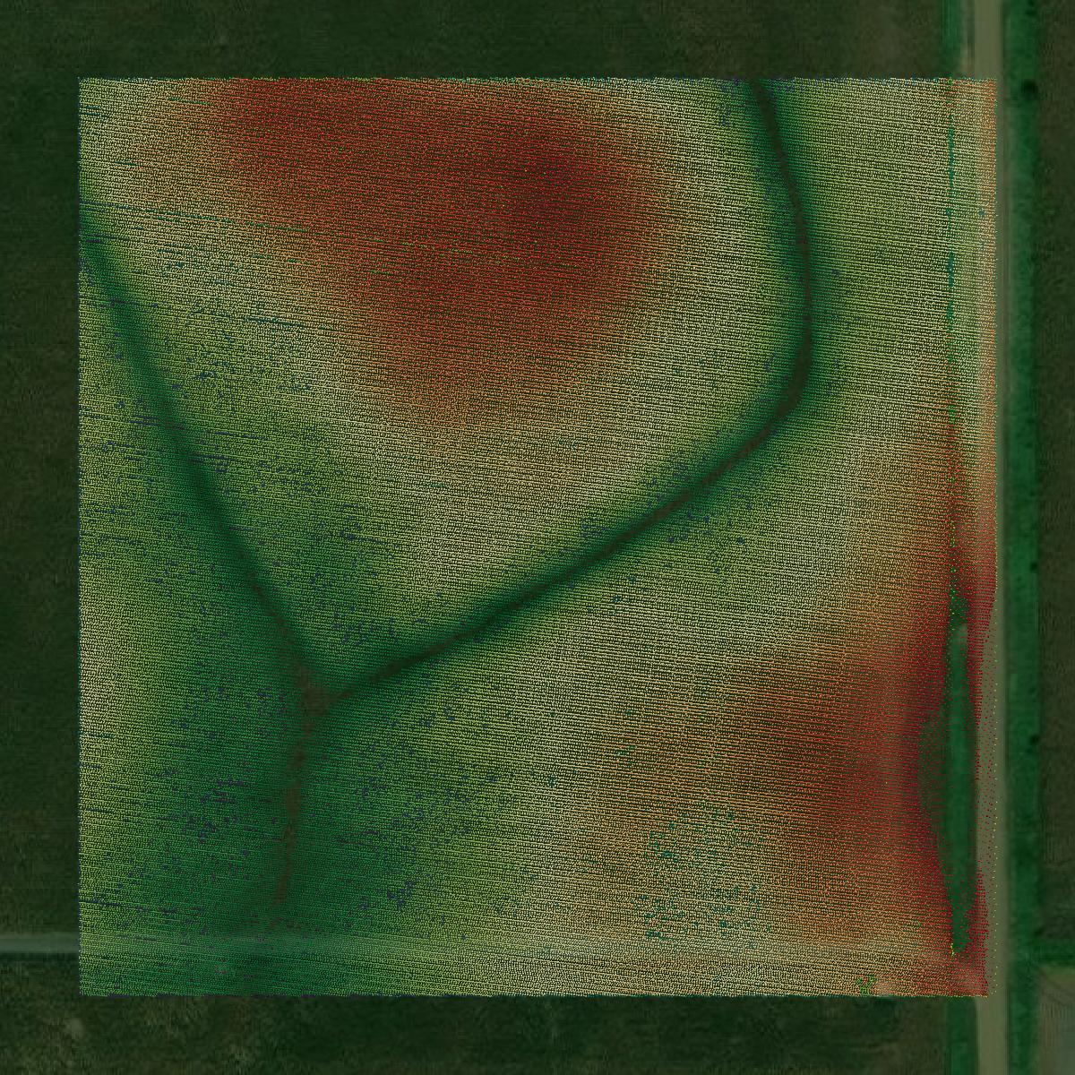 This image shows a LiDAR point cloud in Lincoln County created using GIS data in Equator.