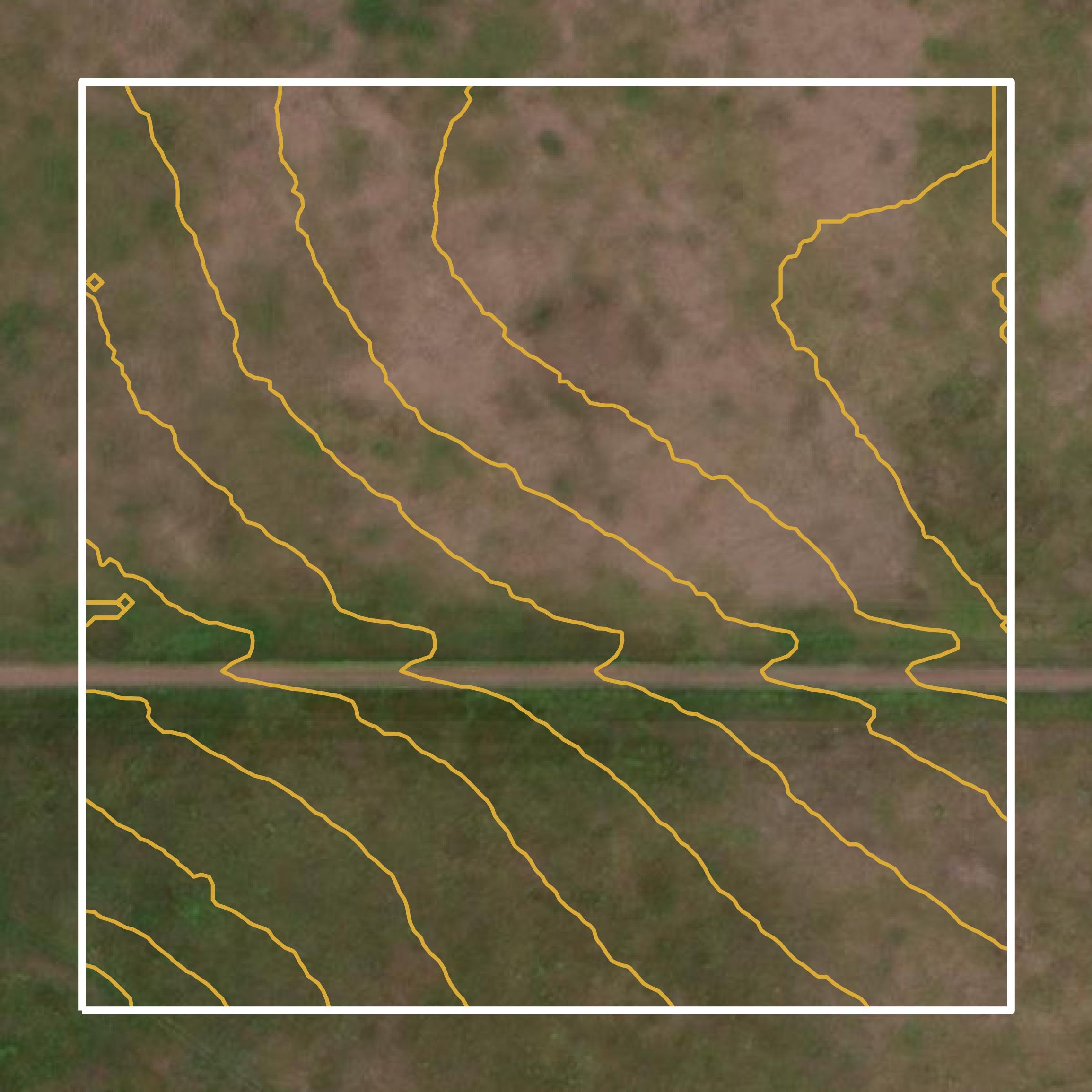 This image shows a contour map in Lyman County created using GIS data in Equator.