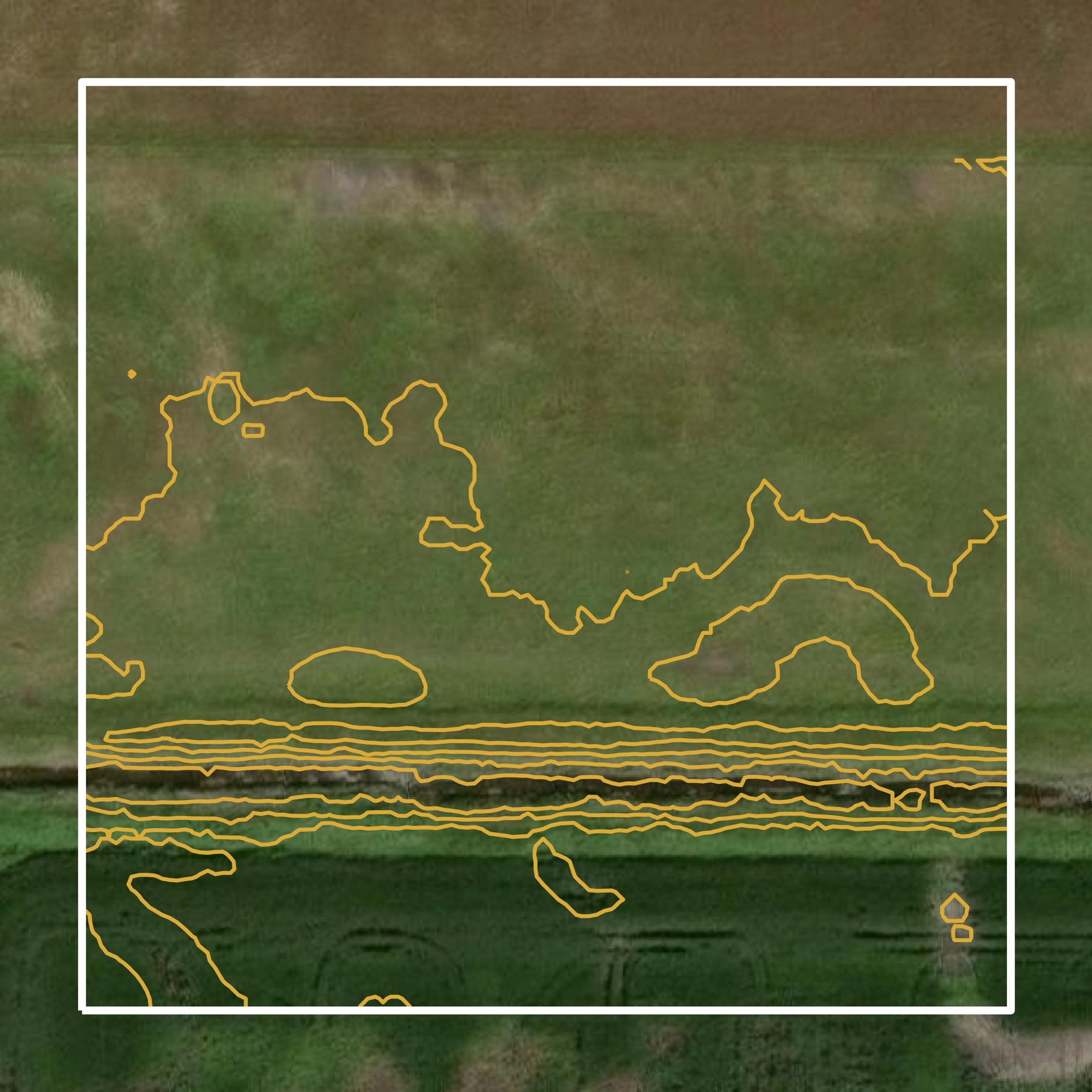 This image shows a contour map in Marshall County created using GIS data in Equator.