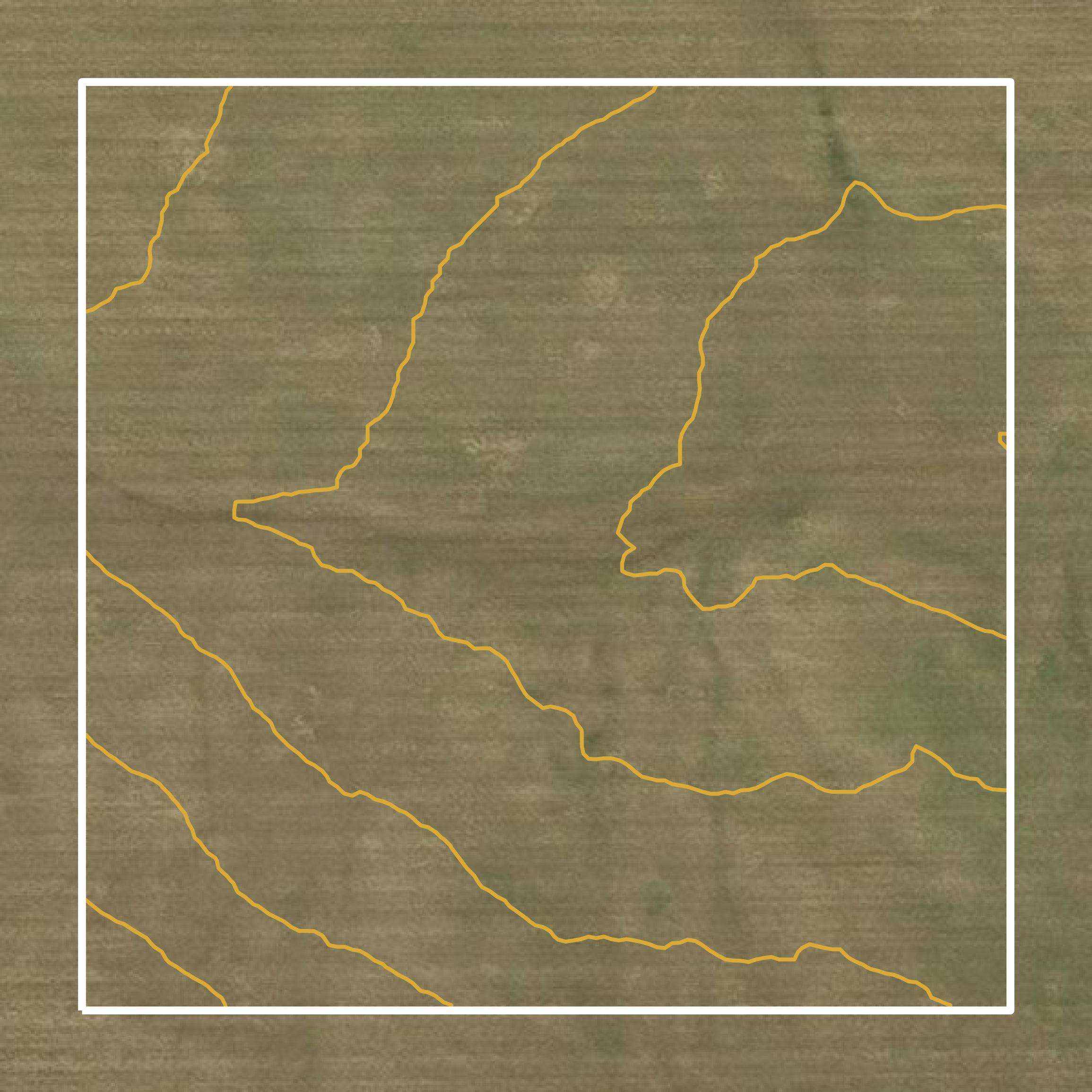 This image shows a contour map in Meade County created using GIS data in Equator.