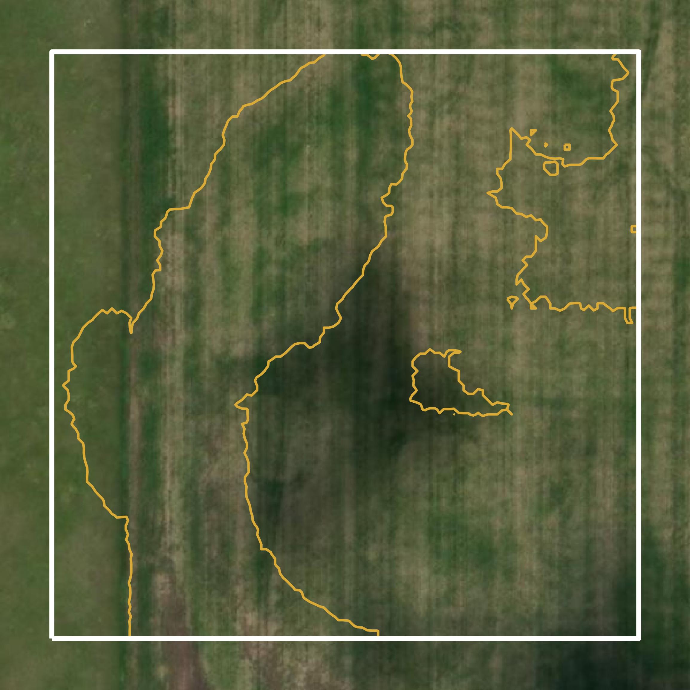 This image shows a contour map in Miner County created using GIS data in Equator.