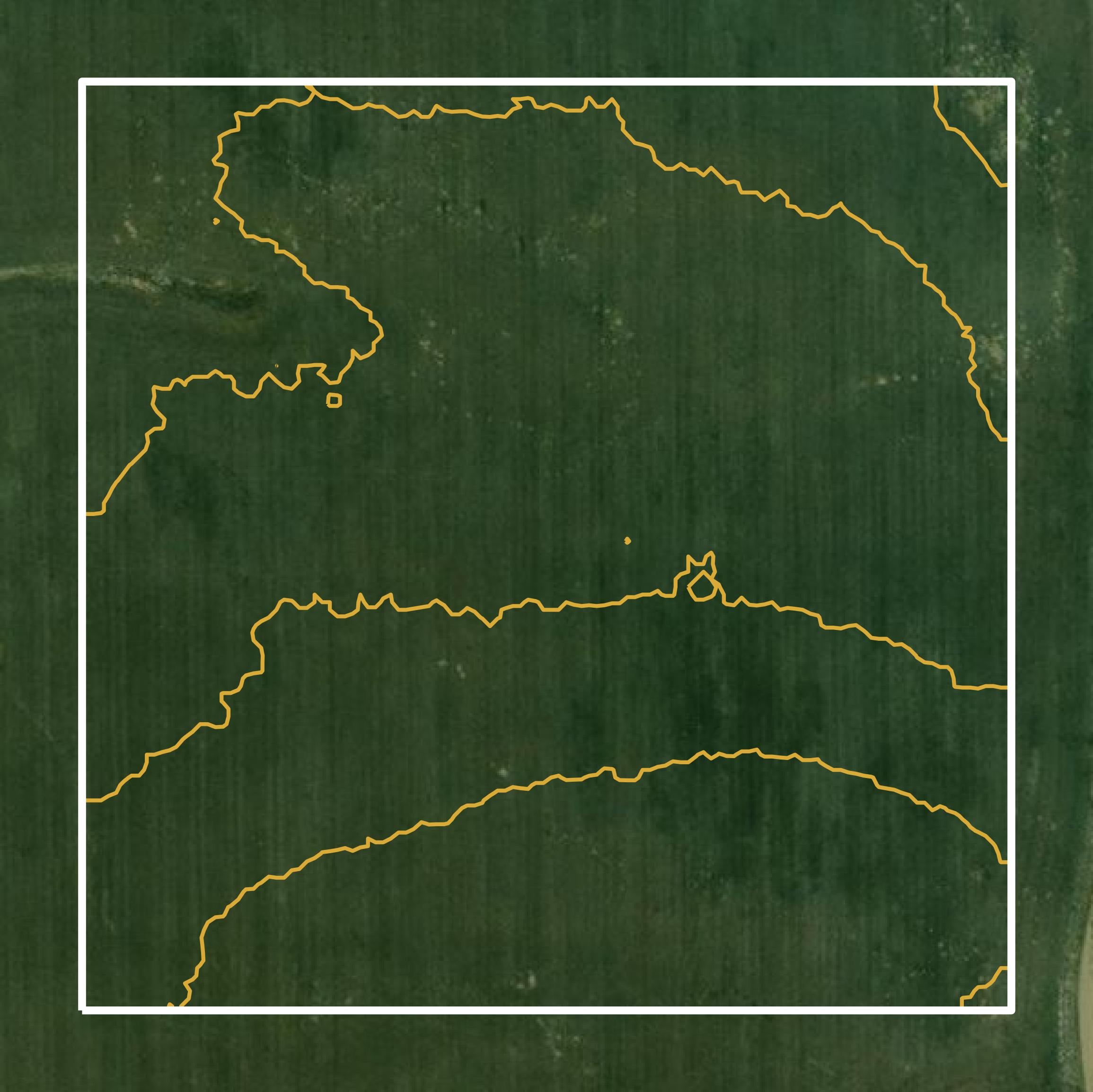 This image shows a contour map in Moody County created using GIS data in Equator.