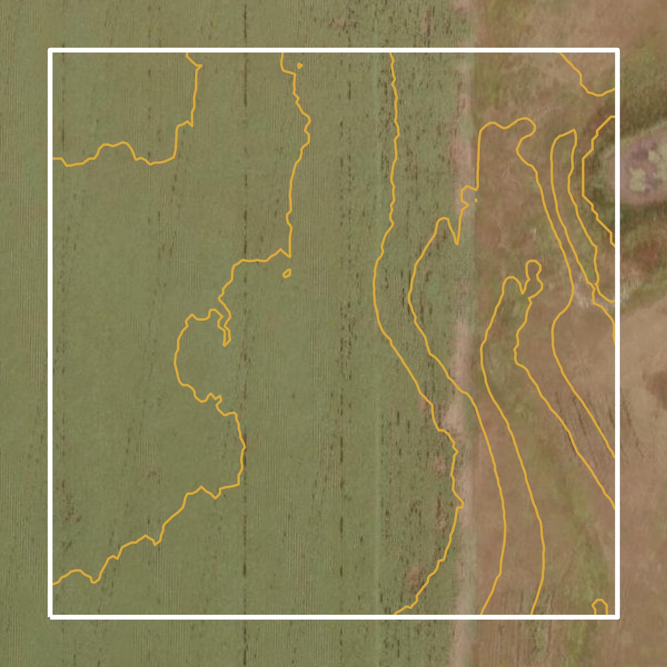 This image shows a contour map in Potter County created using GIS data in Equator.