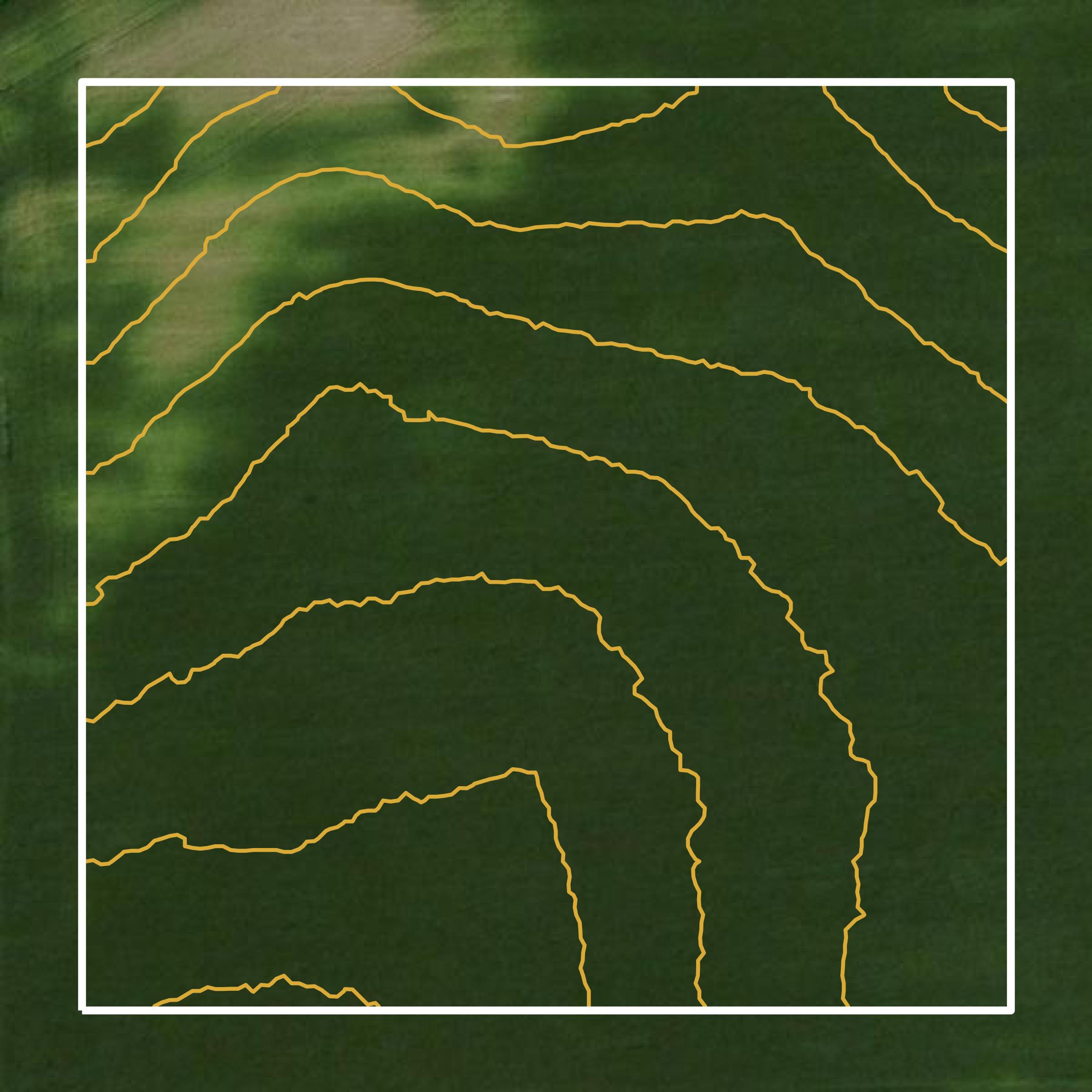 This image shows a contour map in Roberts County created using GIS data in Equator.