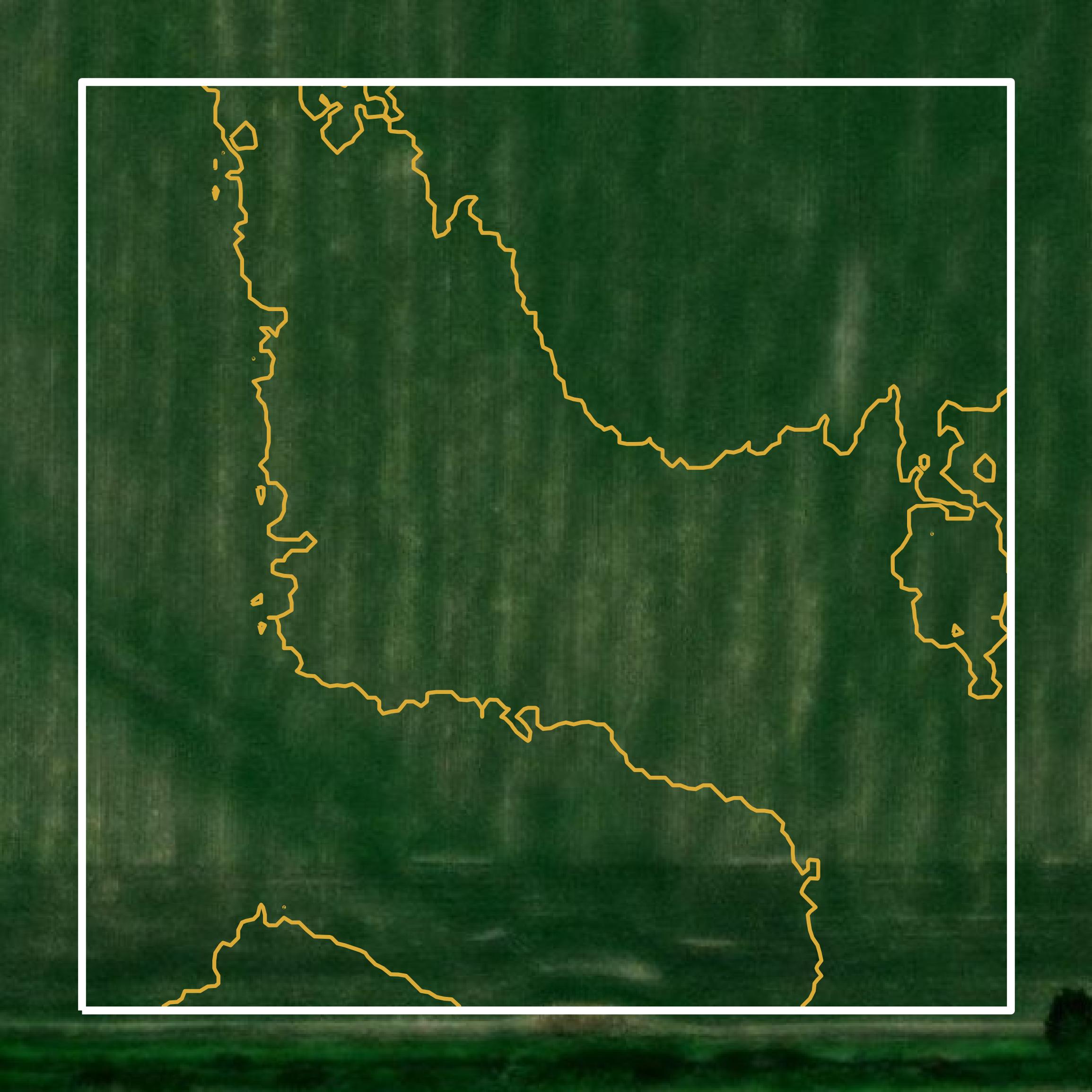 This image shows a contour map in Spink County created using GIS data in Equator.