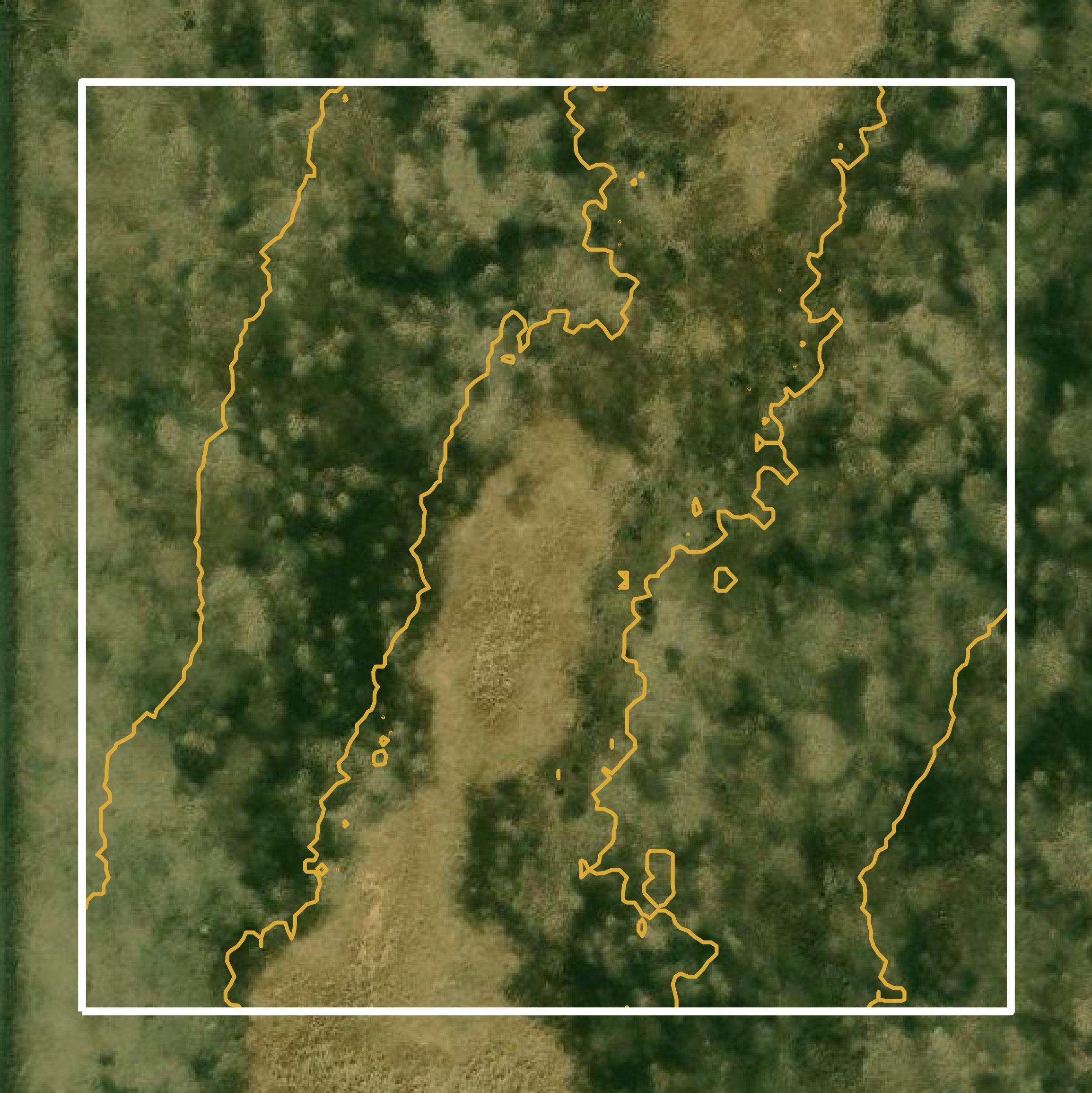 This image shows a contour map in Spink County created using GIS data in Equator.