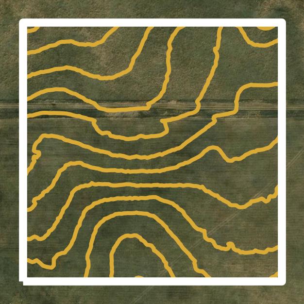 This image shows a contour map in Walworth County created using GIS data in Equator.