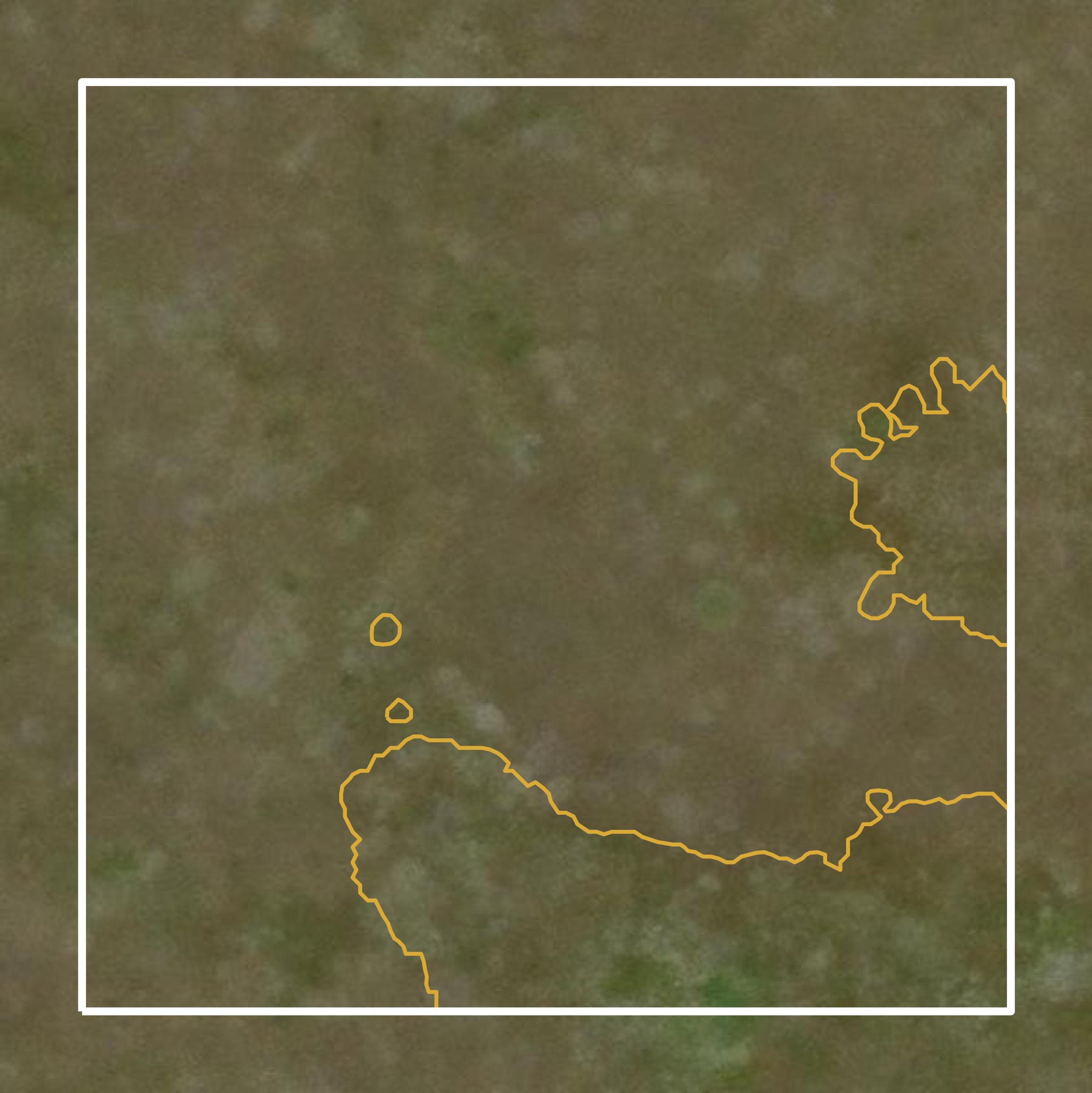 This image shows a contour map in Ziebach County created using GIS data in Equator.