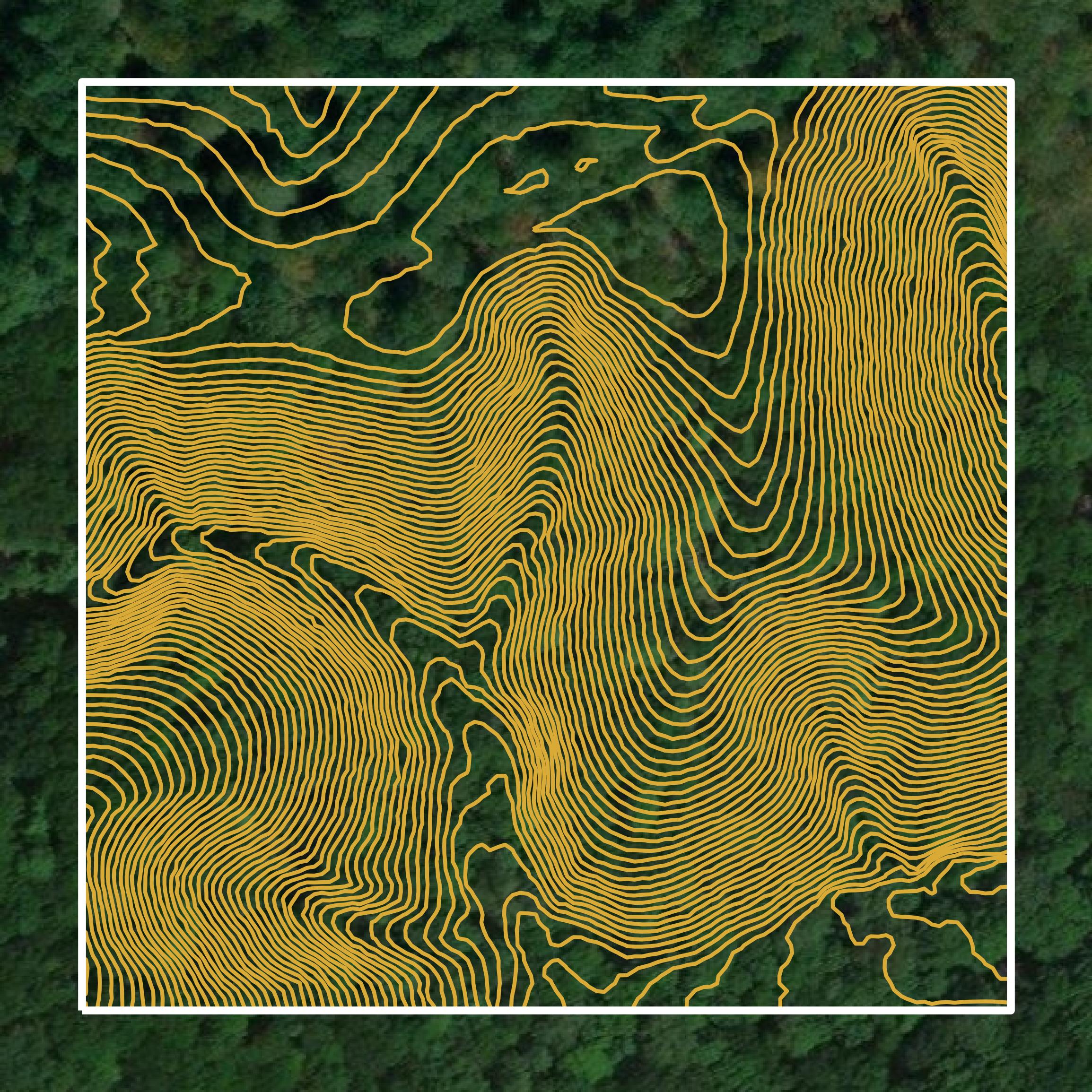 This image shows a contour map in Benton County created using GIS data in Equator.