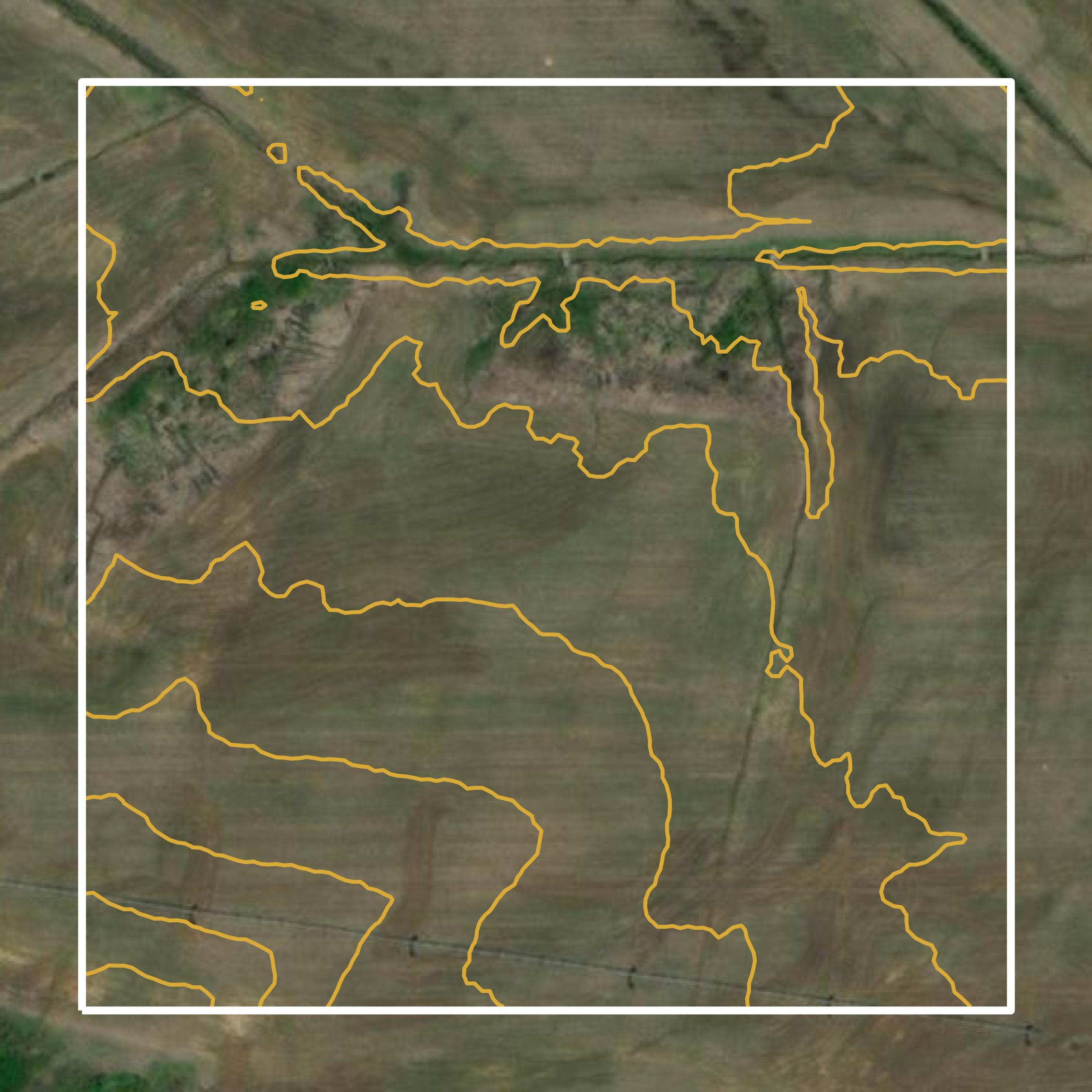 This image shows a contour map in Carroll County created using GIS data in Equator.