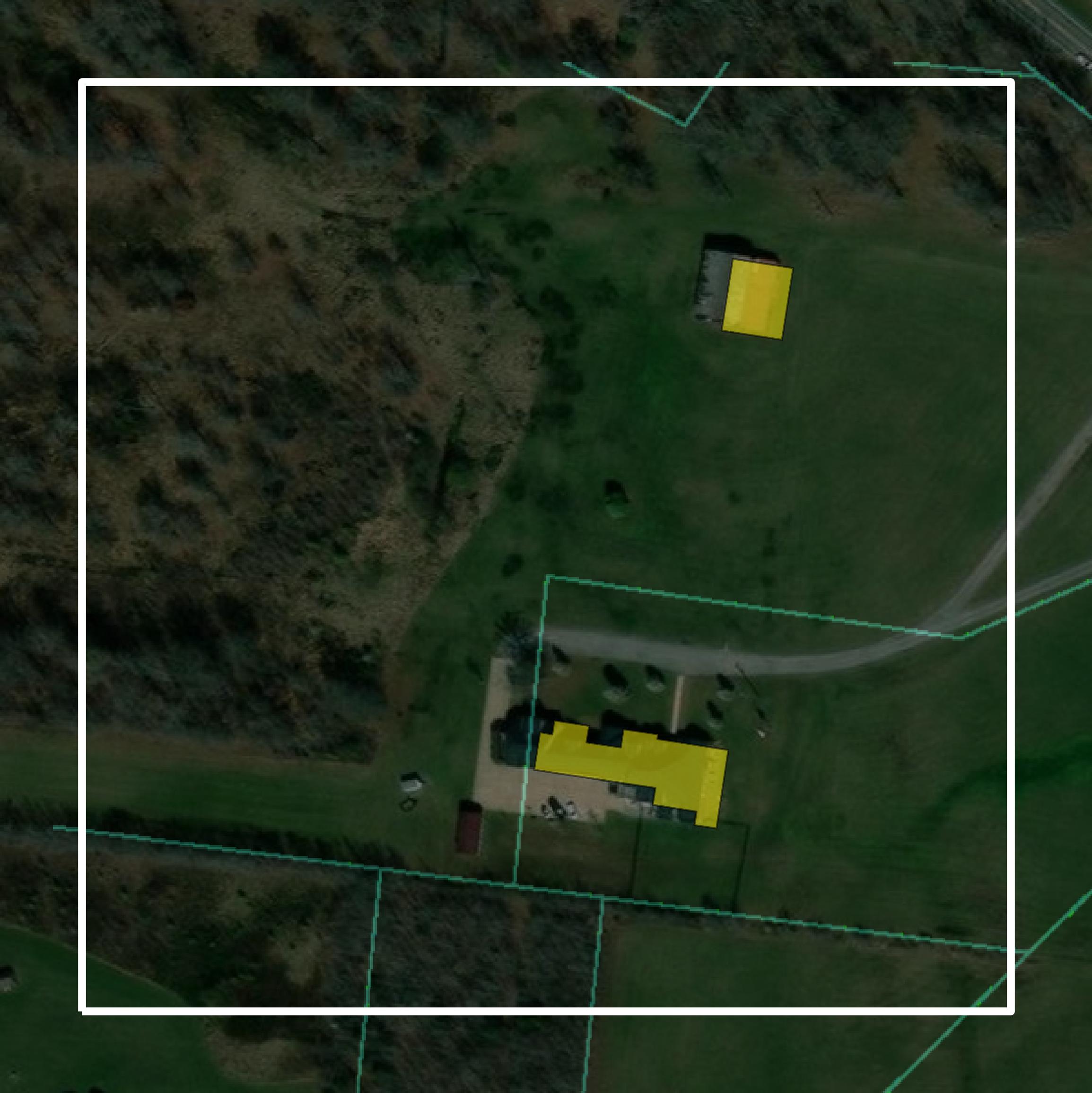 This image shows parcel and building data in Cheatham County created using GIS data in Equator.
