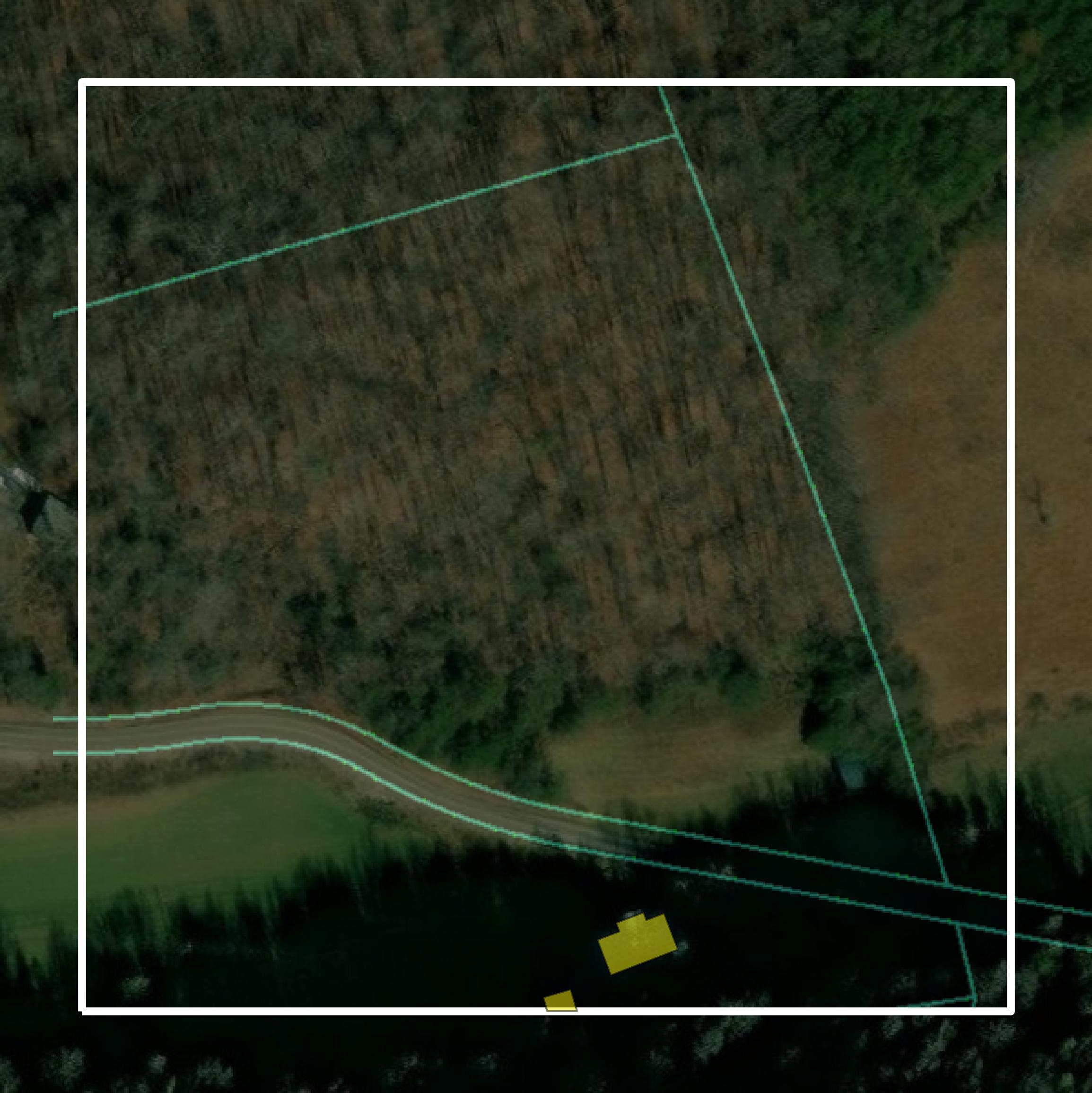 This image shows parcel and building data in Claiborne County created using GIS data in Equator.