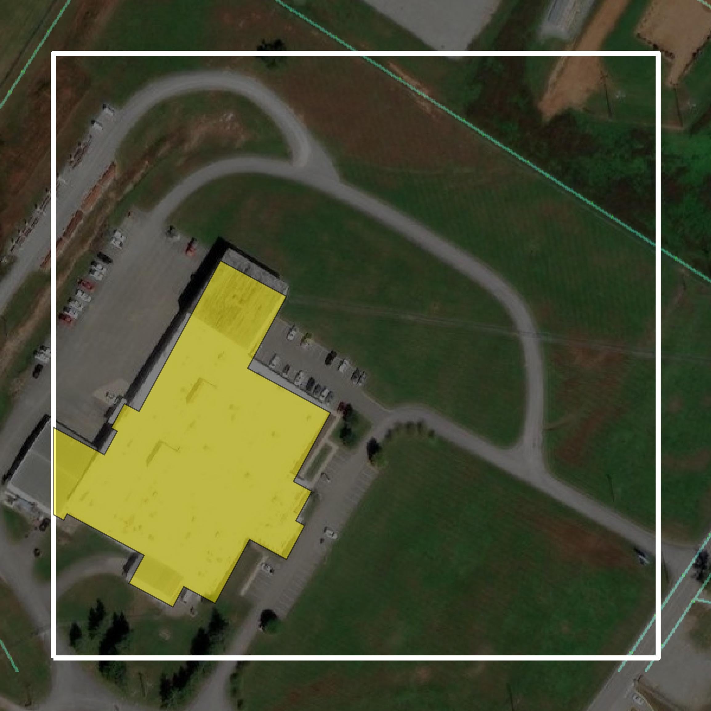 This image shows parcel and building data in Claiborne County created using GIS data in Equator.