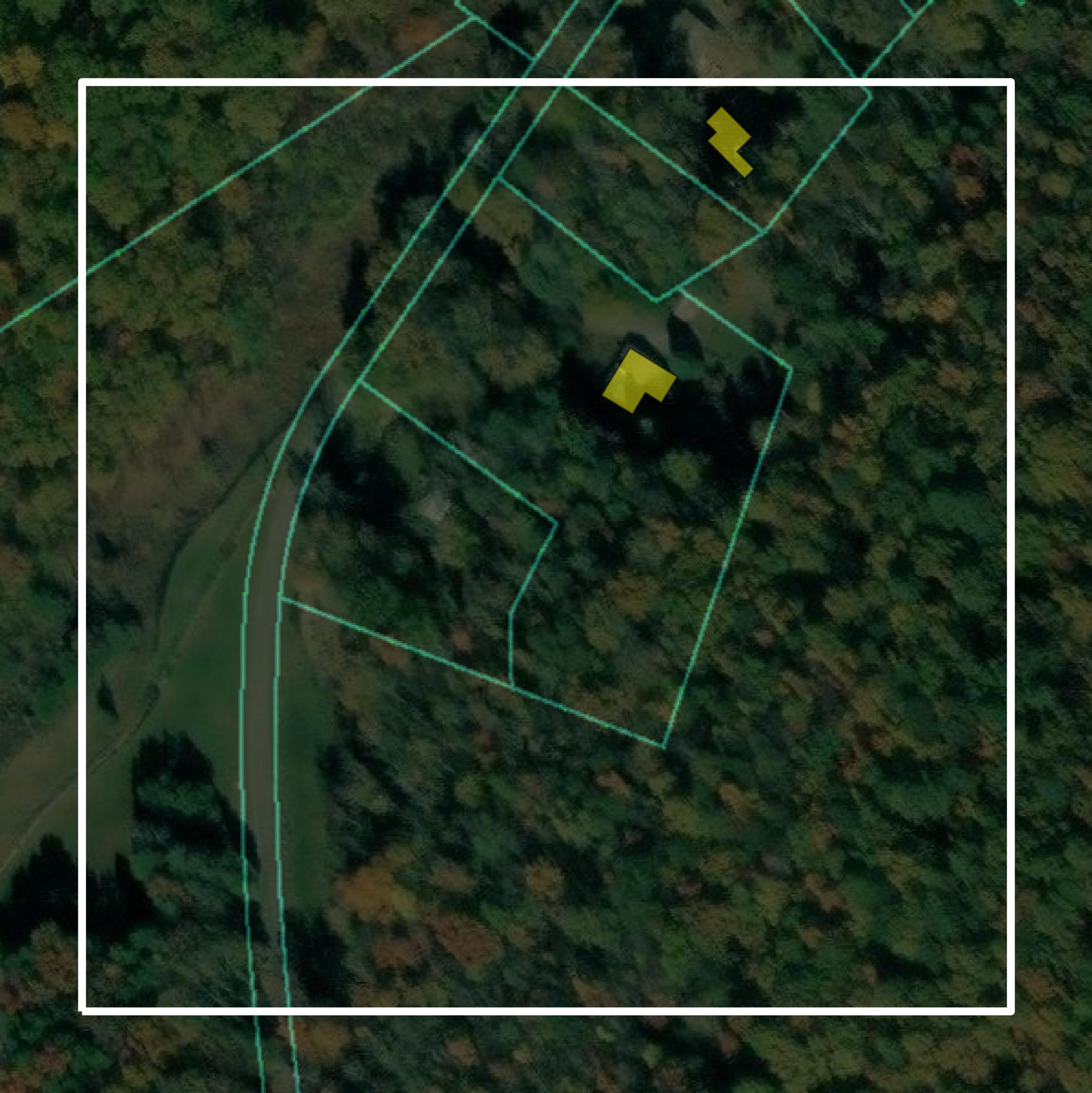 This image shows parcel and building data in Cocke County created using GIS data in Equator.