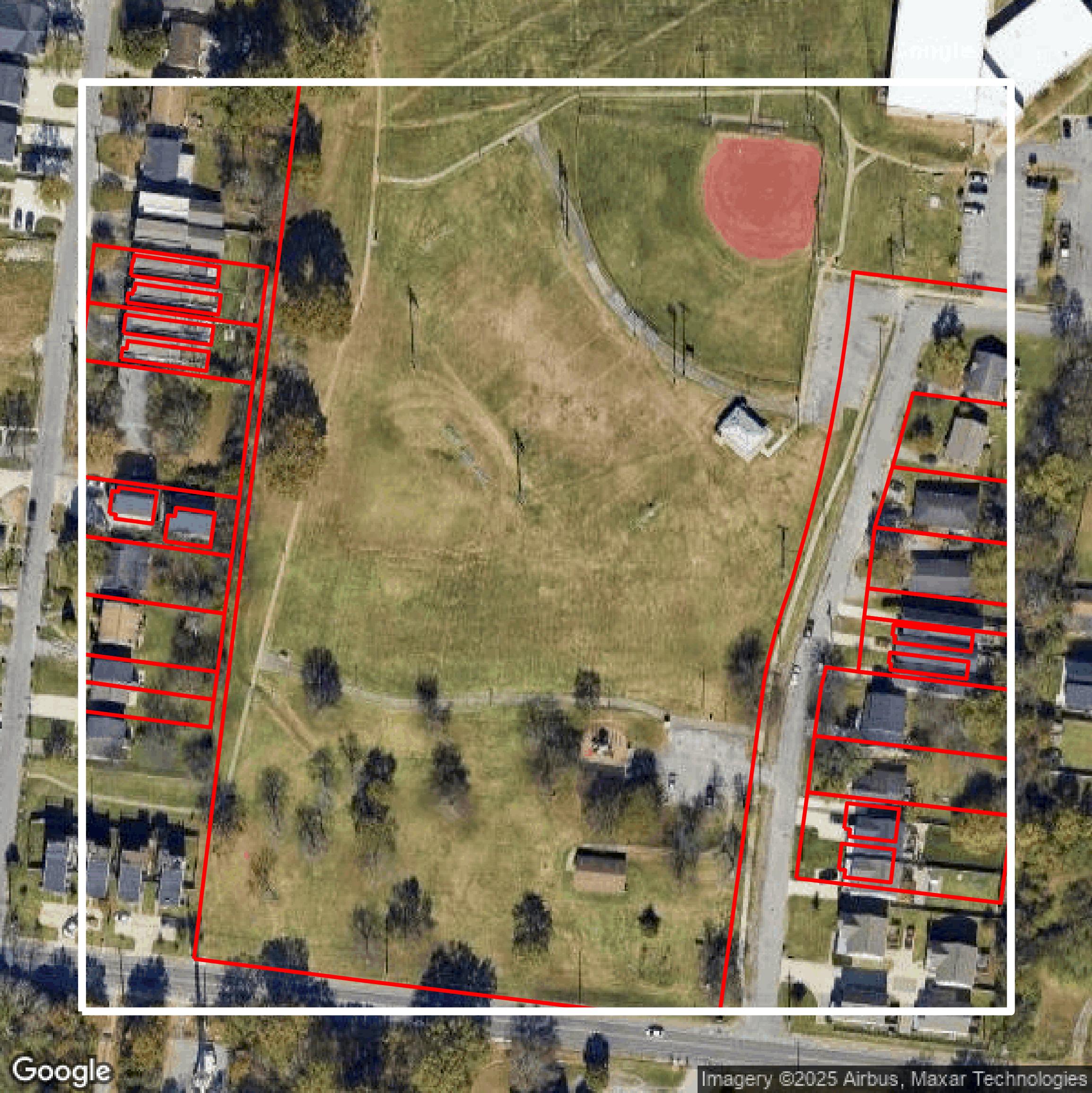This image shows parcel data in Davidson County created using GIS data in Equator.