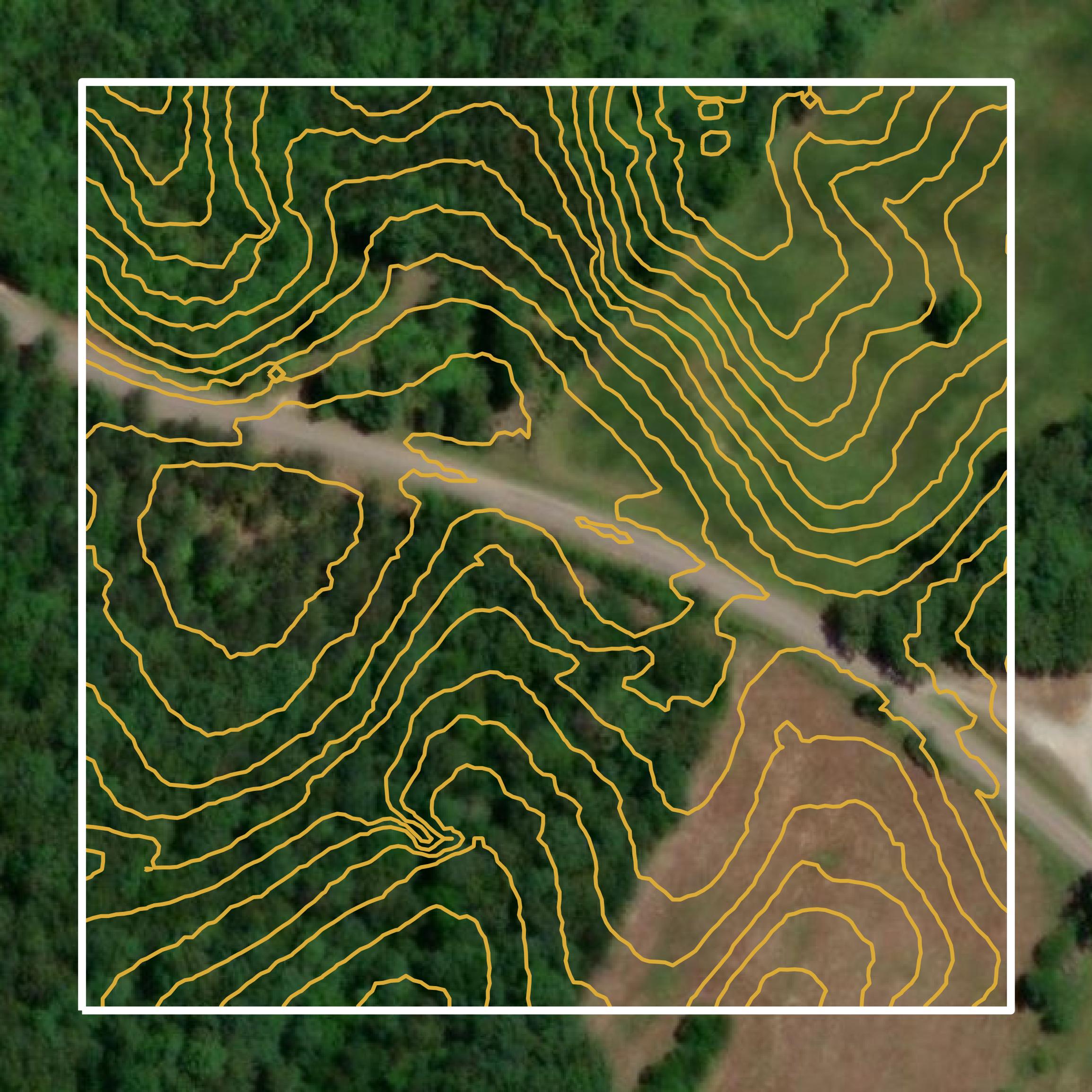 This image shows a contour map in Decatur County created using GIS data in Equator.