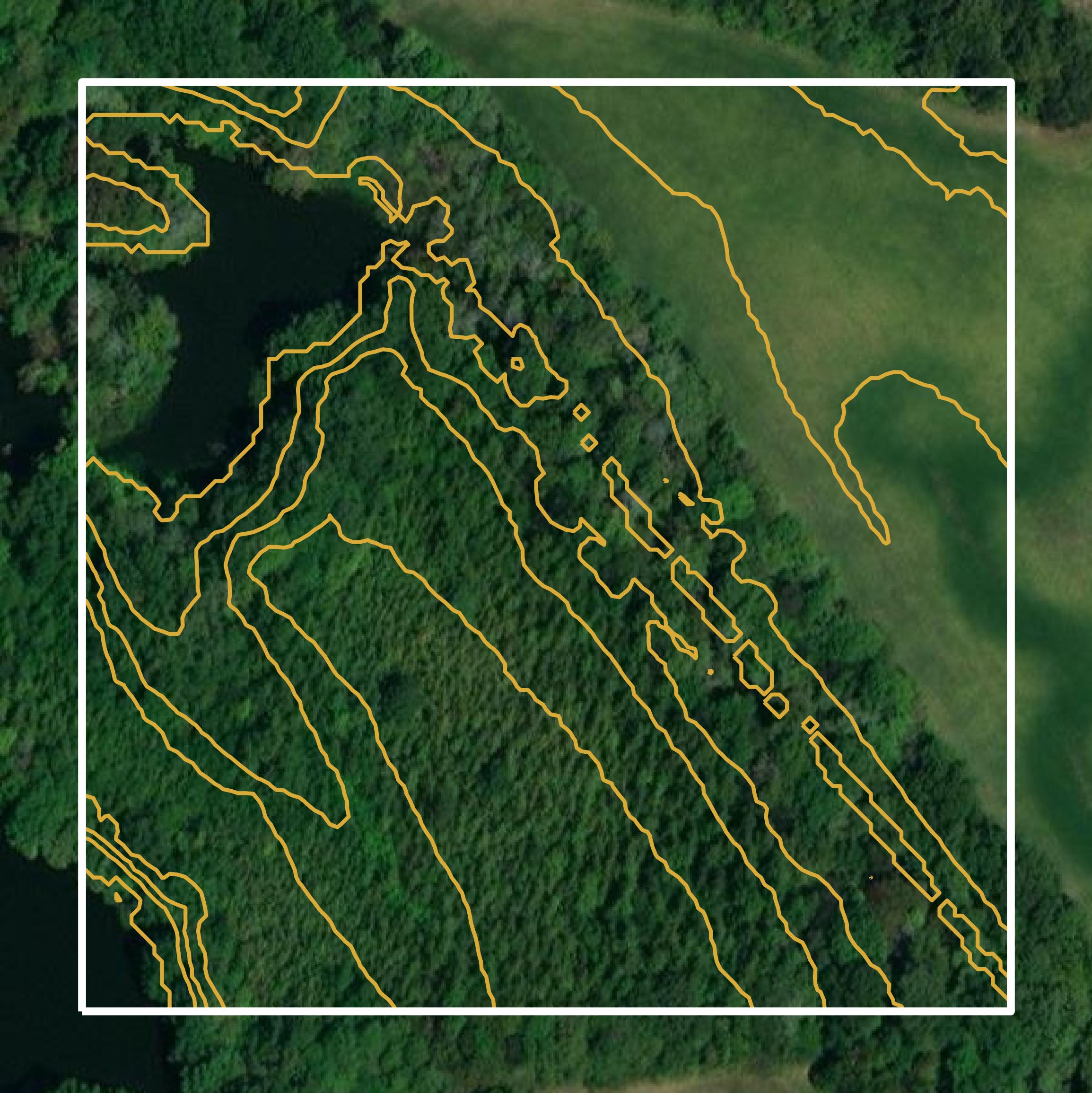 This image shows a contour map in Decatur County created using GIS data in Equator.