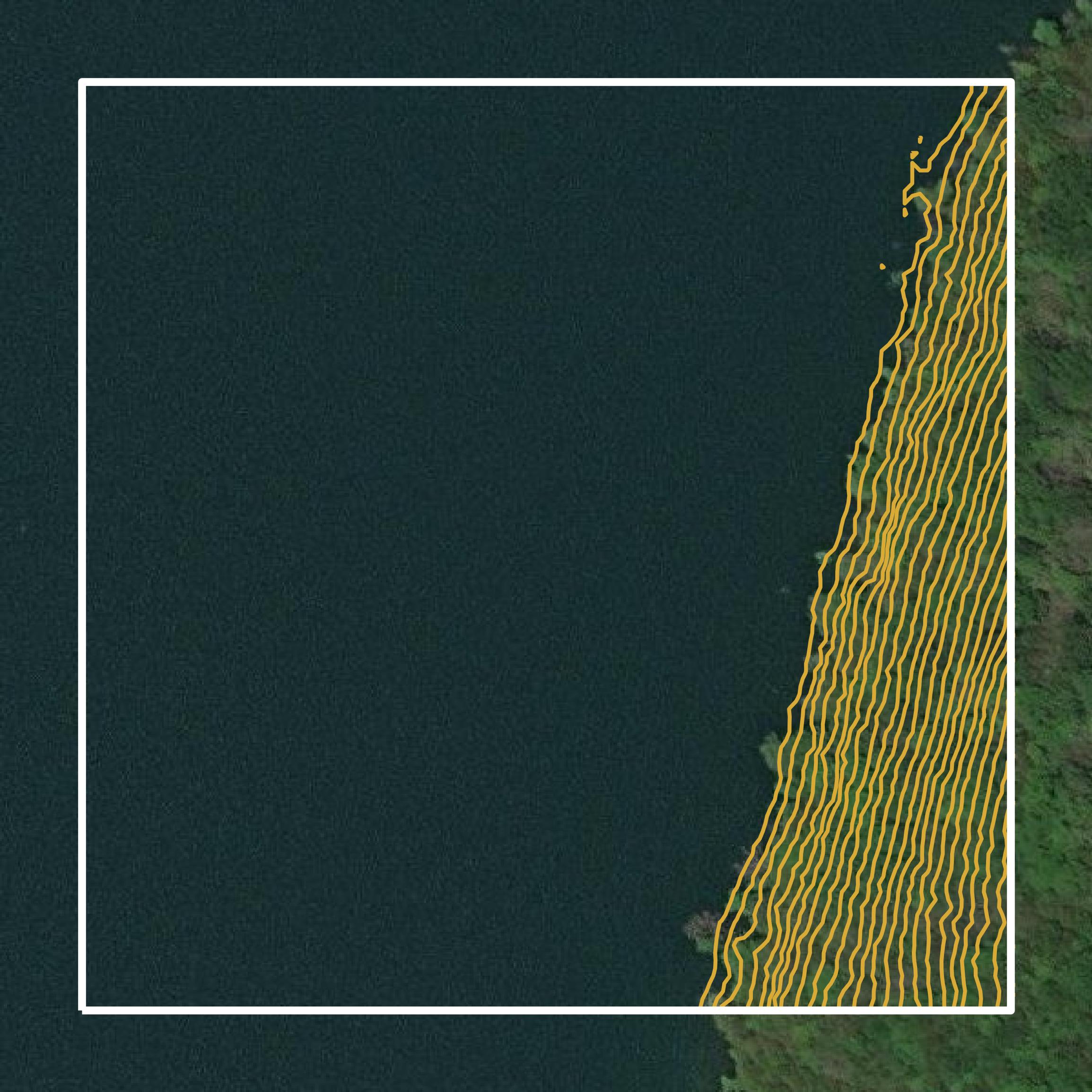 This image shows a contour map in DeKalb County created using GIS data in Equator.