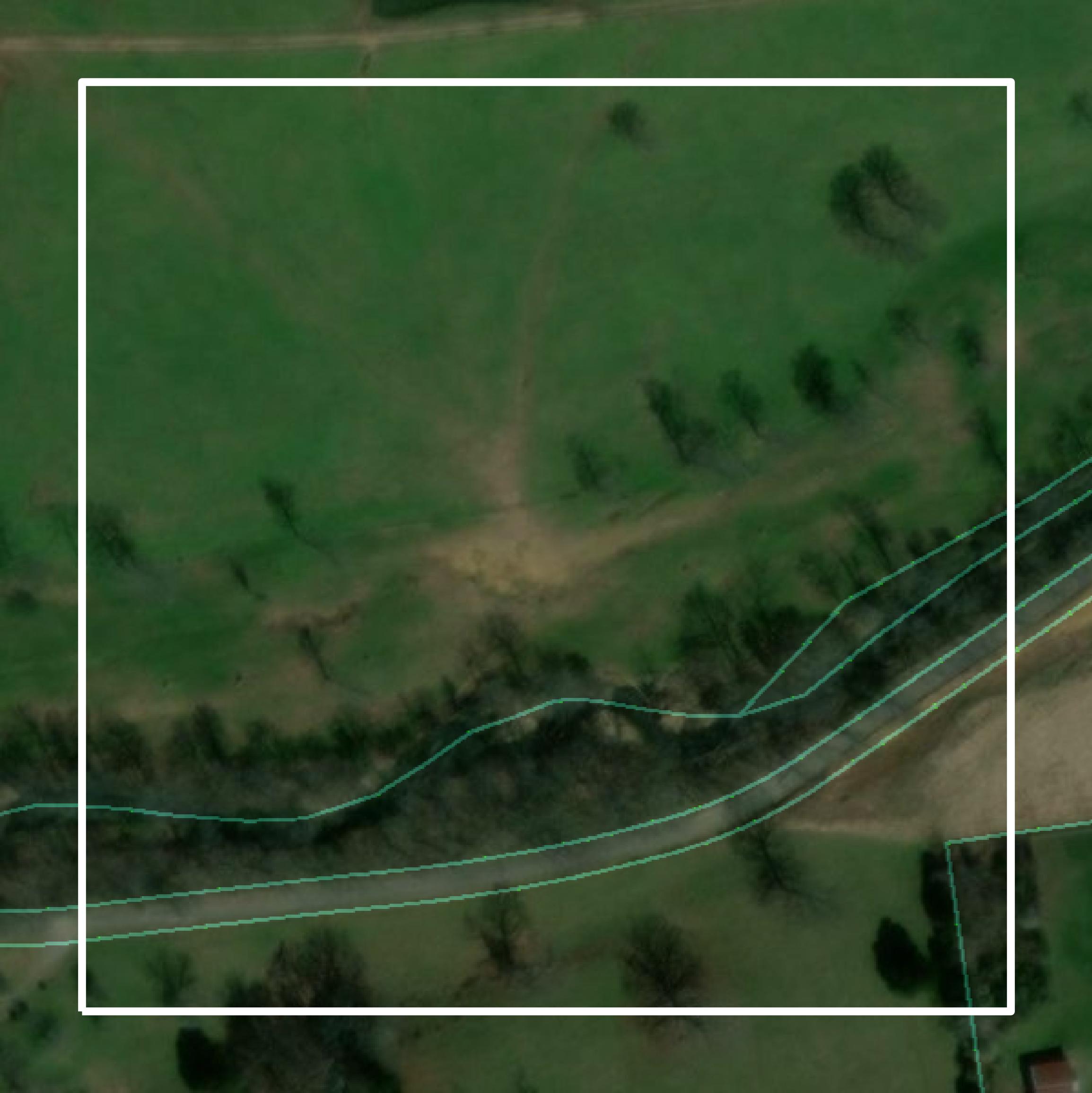 This image shows parcel and building data in DeKalb County created using GIS data in Equator.