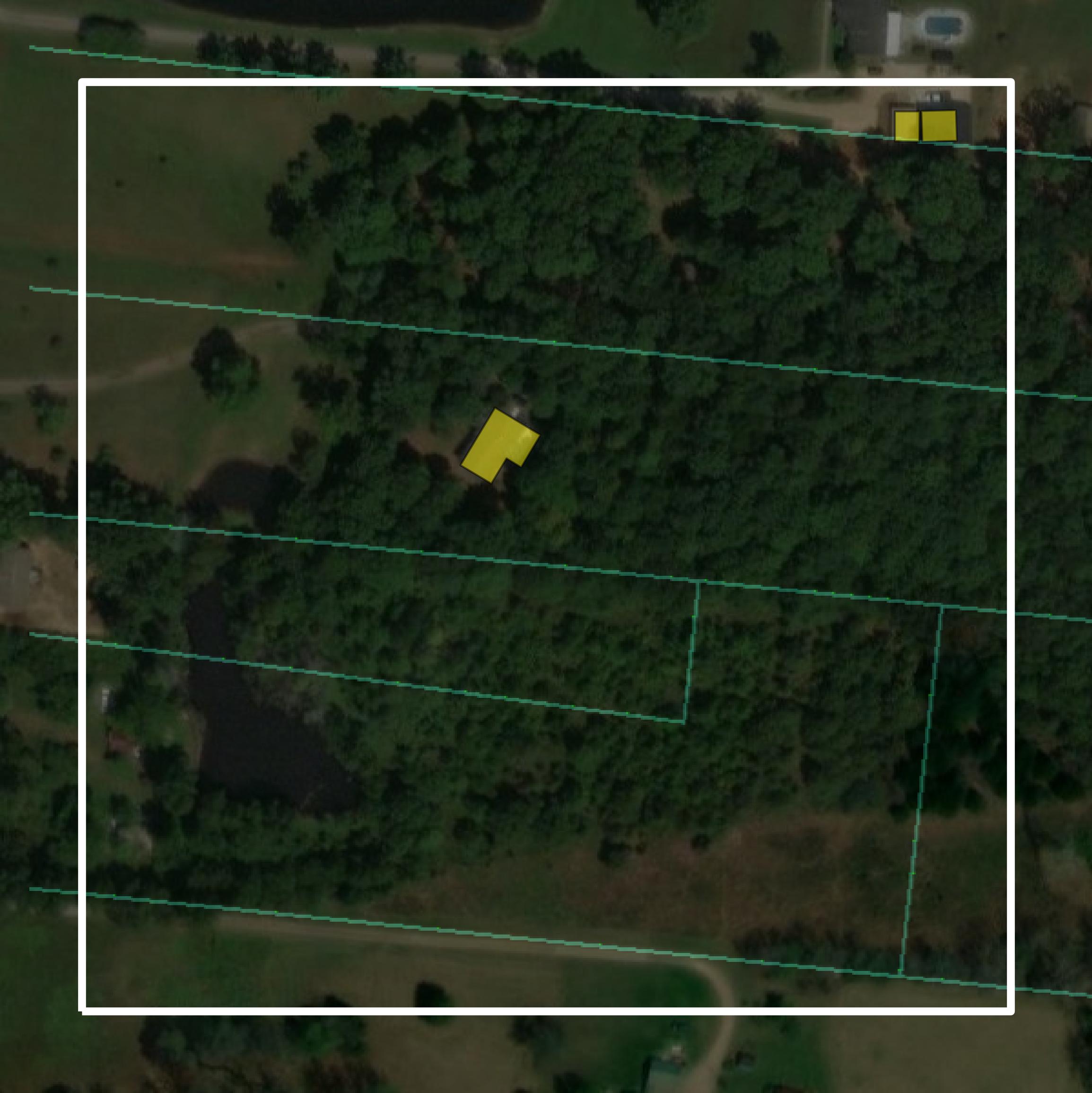 This image shows parcel and building data in Dickson County created using GIS data in Equator.