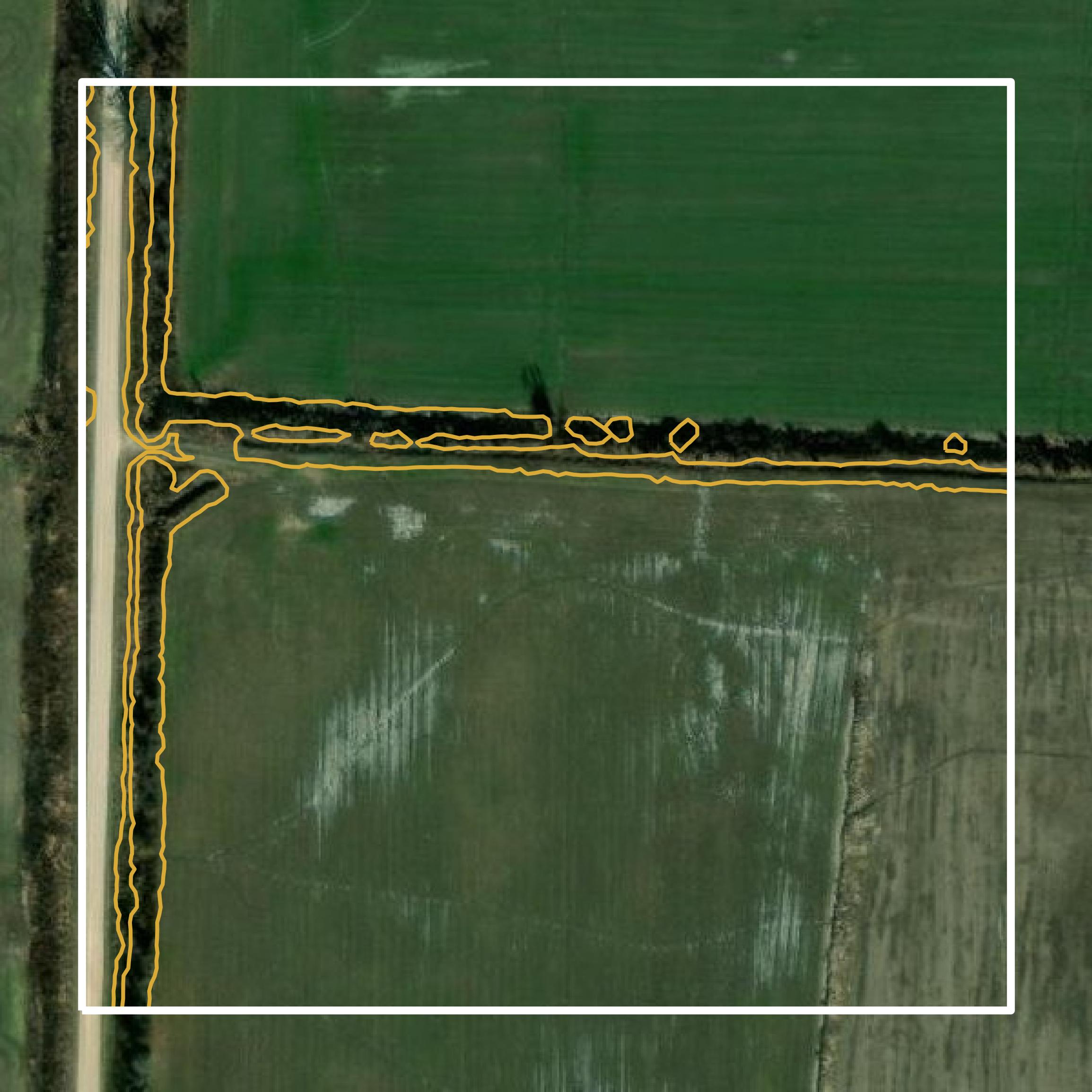 This image shows a contour map in Dyer County created using GIS data in Equator.