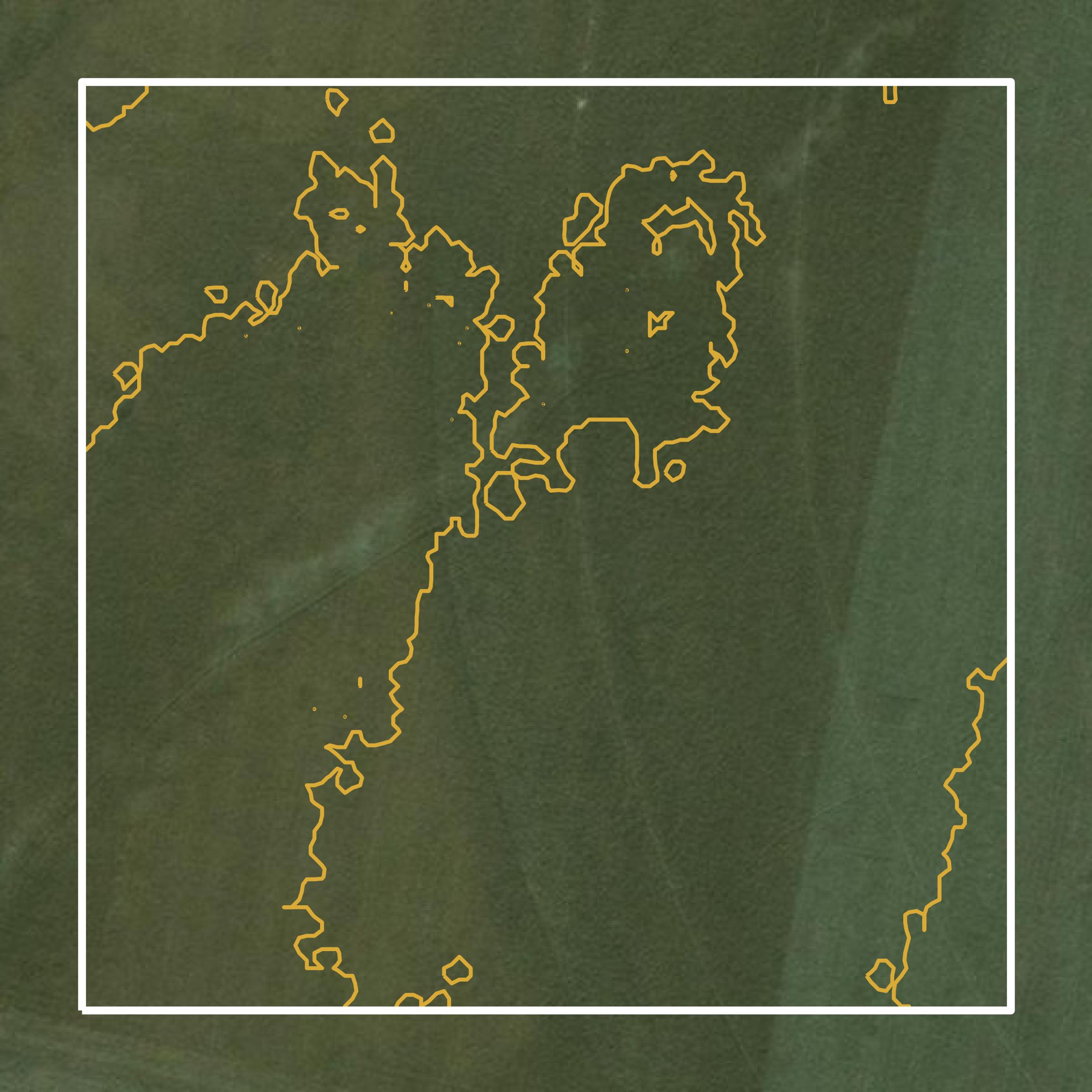 This image shows a contour map in Dyer County created using GIS data in Equator.