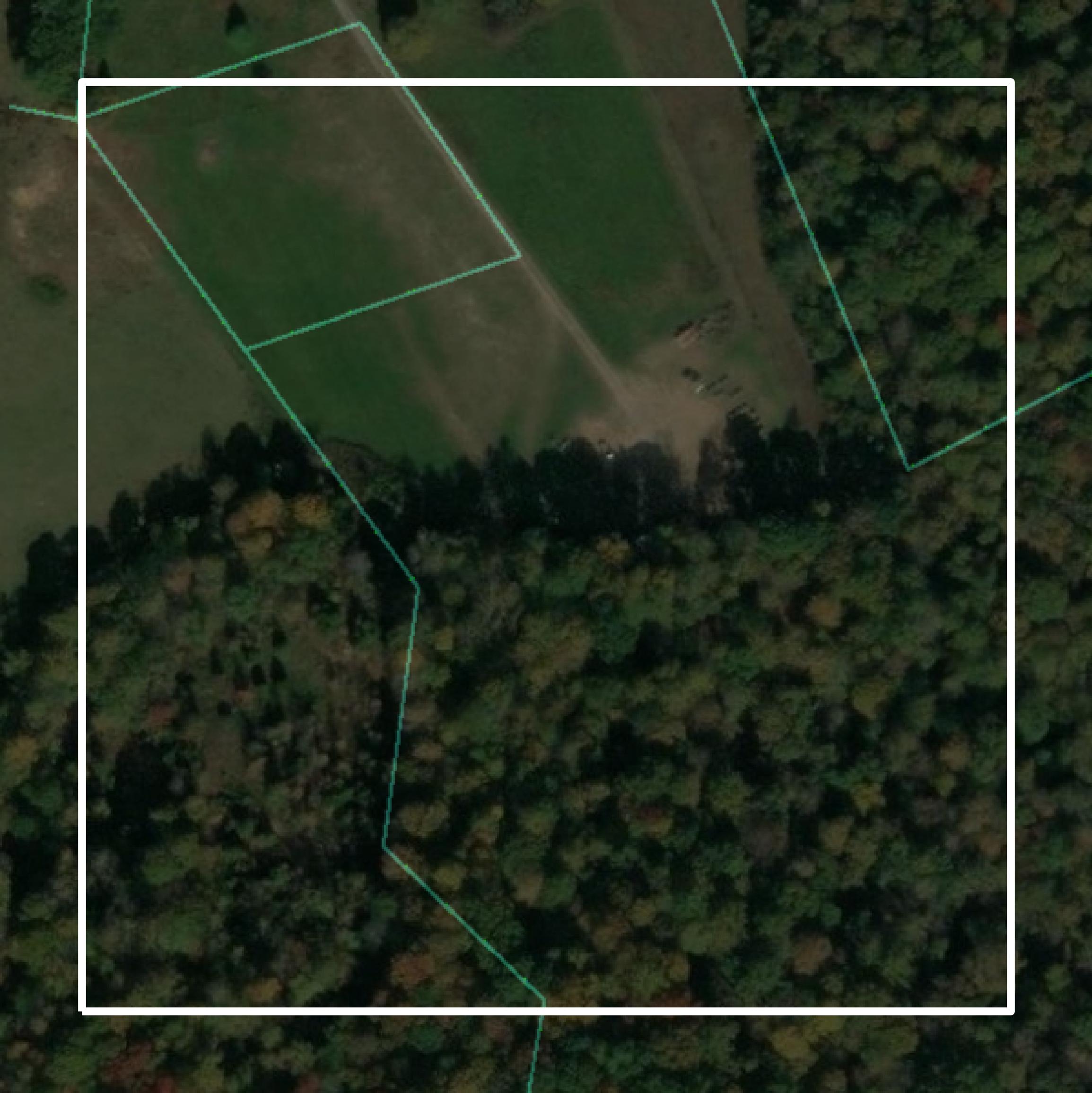 This image shows parcel and building data in Grundy County created using GIS data in Equator.