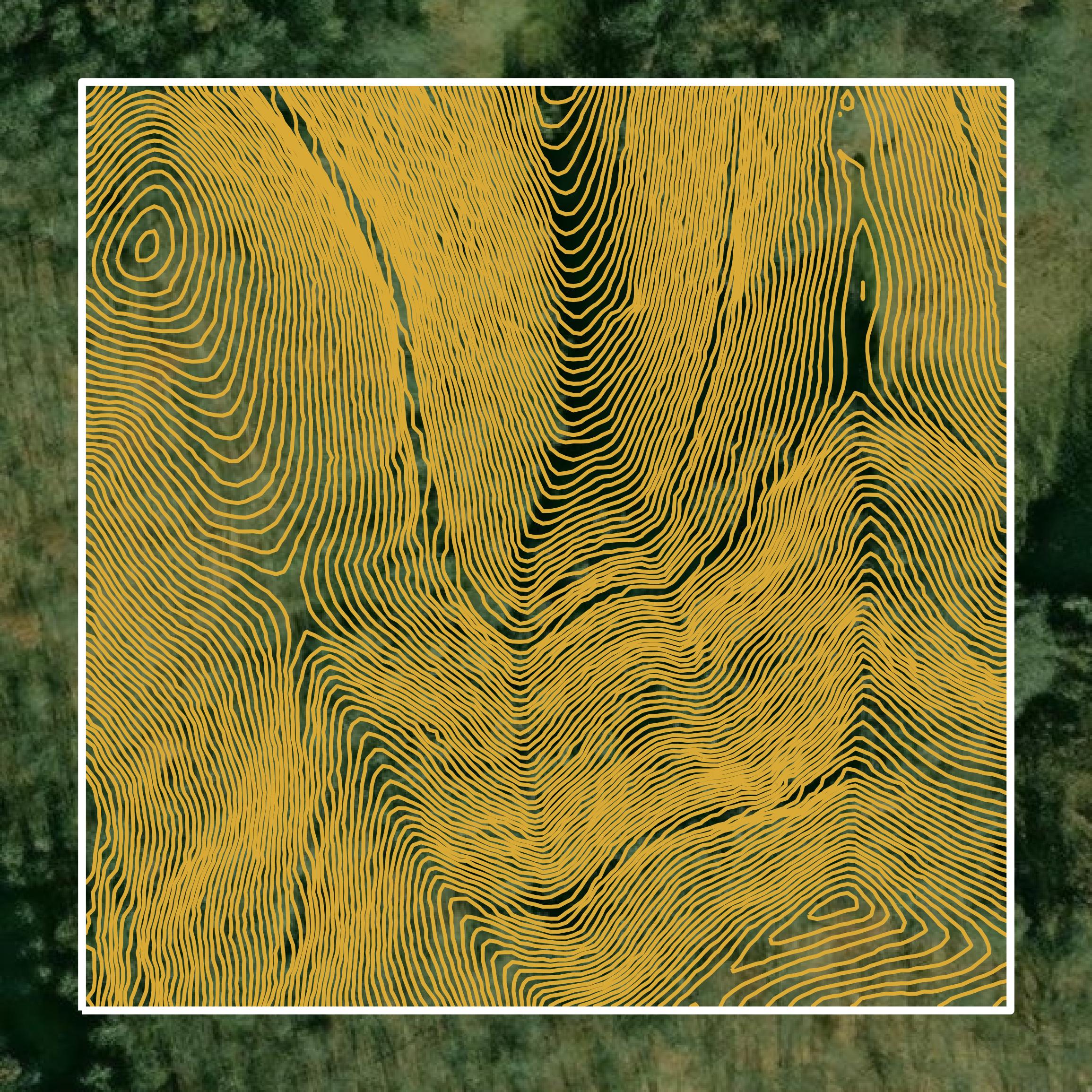 This image shows a contour map in Hancock County created using GIS data in Equator.