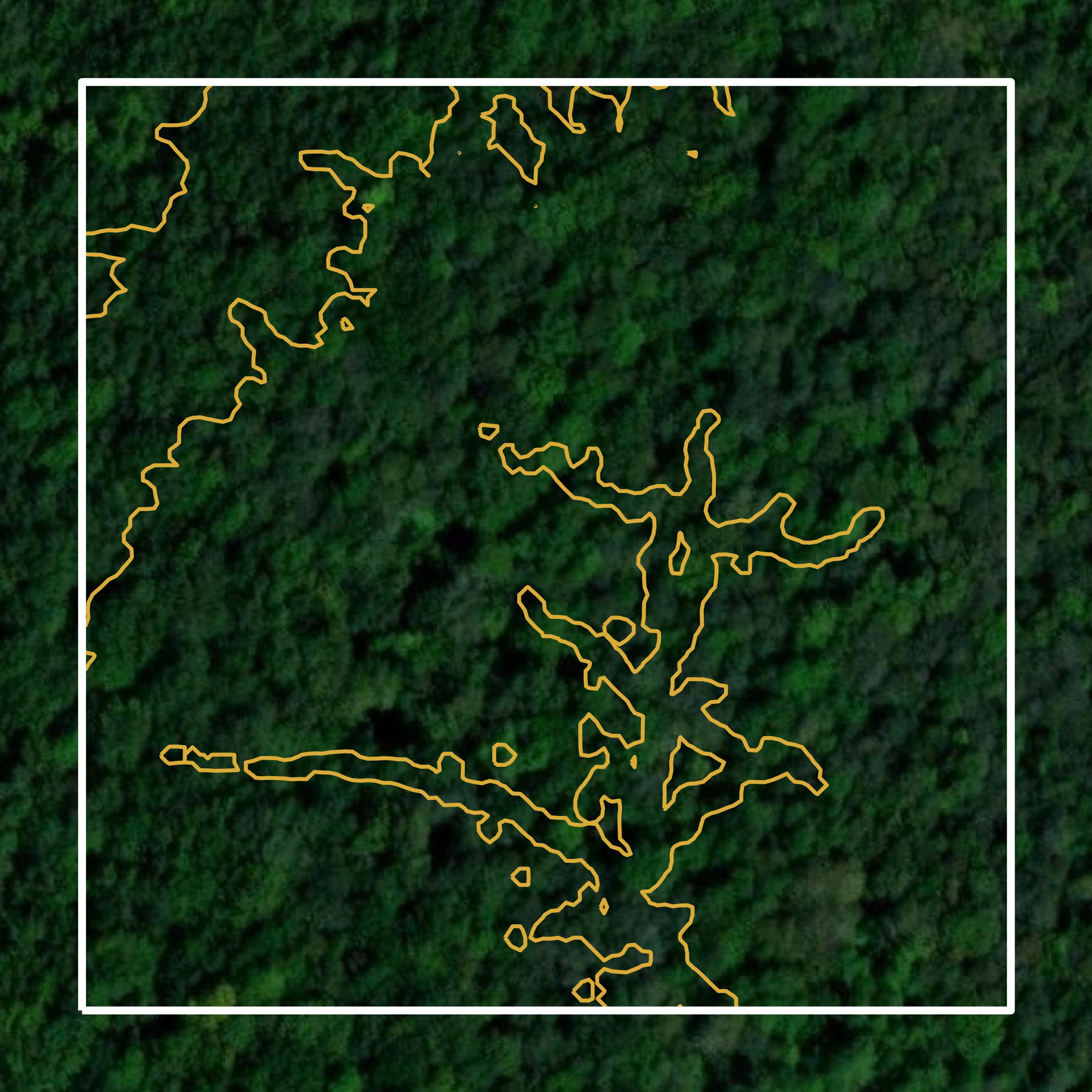 This image shows a contour map in Henderson County created using GIS data in Equator.