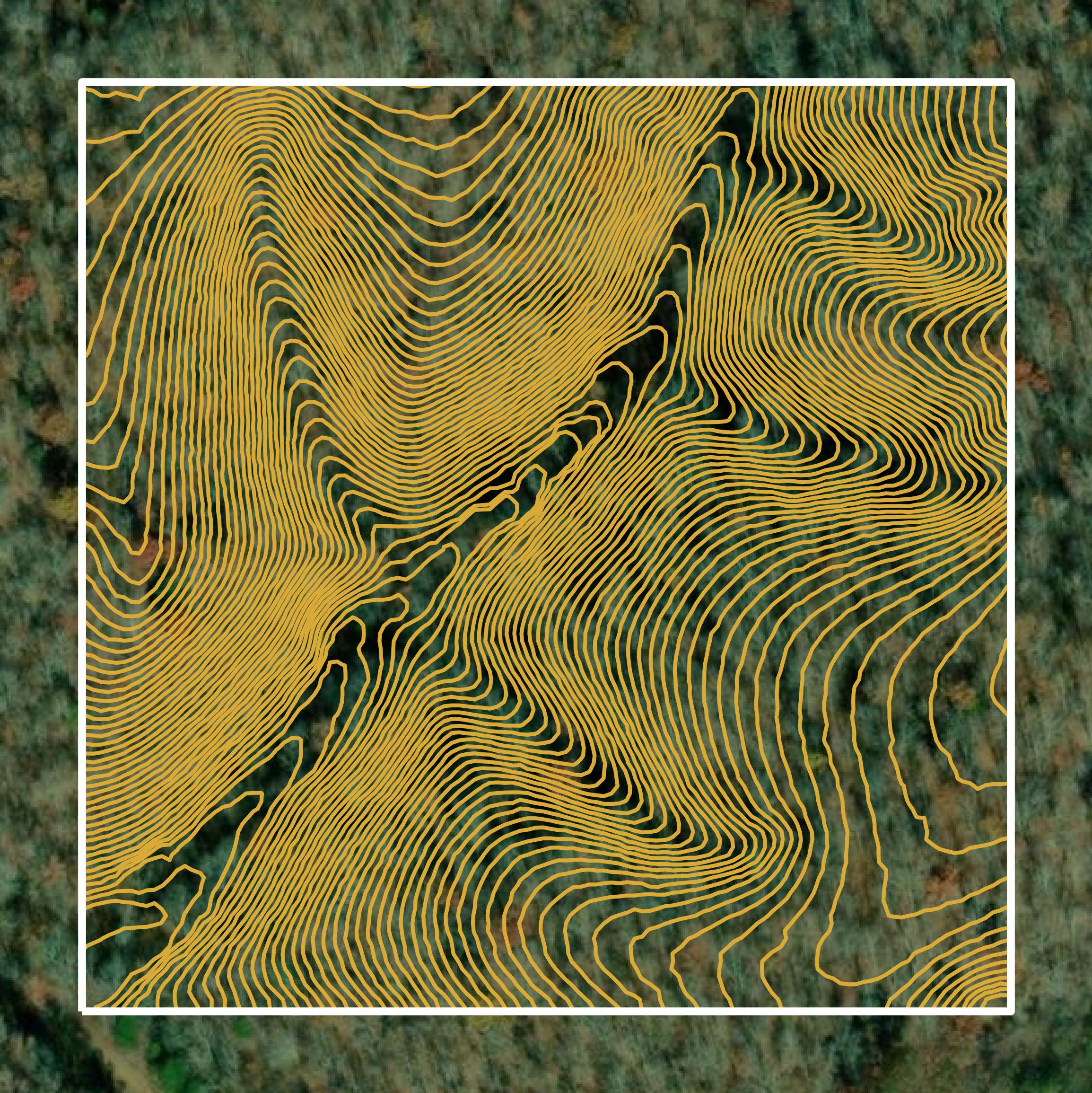 This image shows a contour map in Hickman County created using GIS data in Equator.