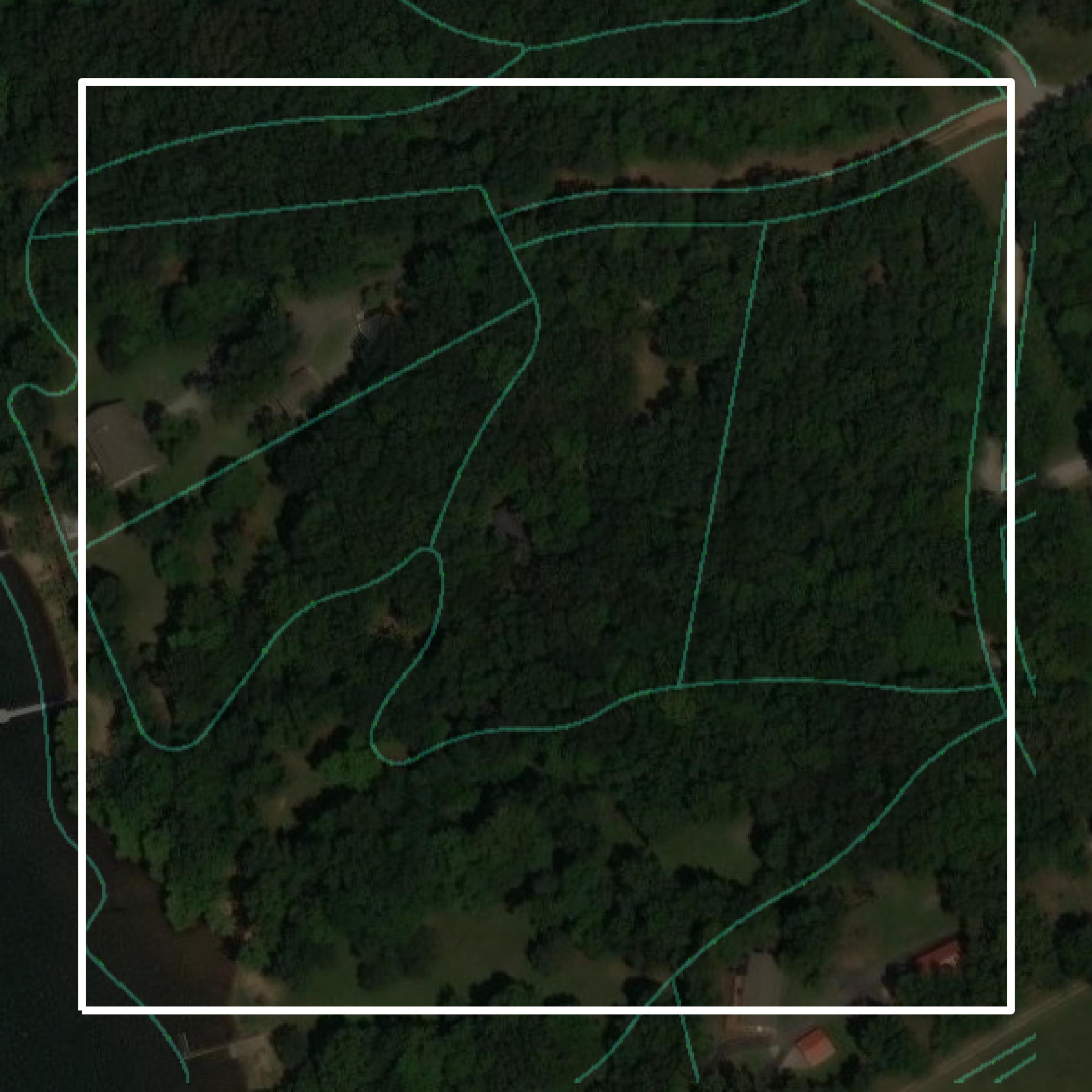 This image shows parcel and building data in Houston County created using GIS data in Equator.