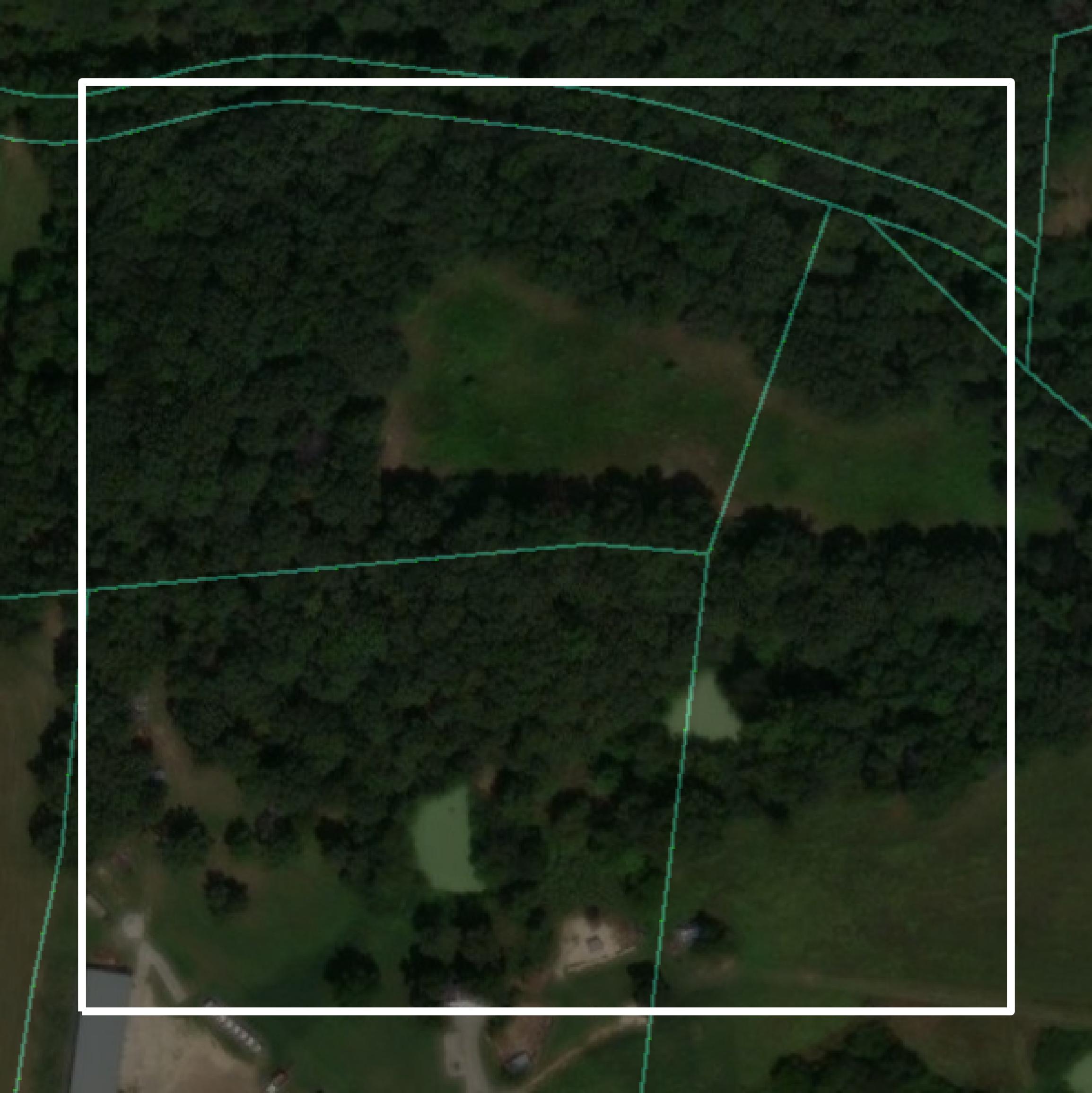 This image shows parcel and building data in Humphreys County created using GIS data in Equator.