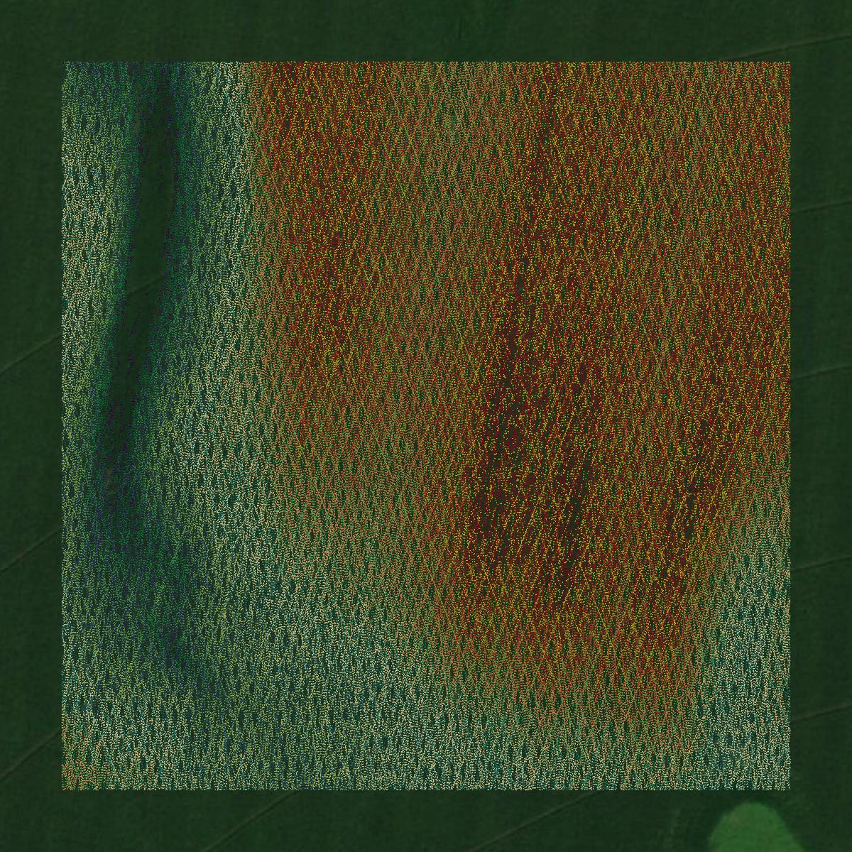 This image shows a LiDAR point cloud in Humphreys County created using GIS data in Equator.