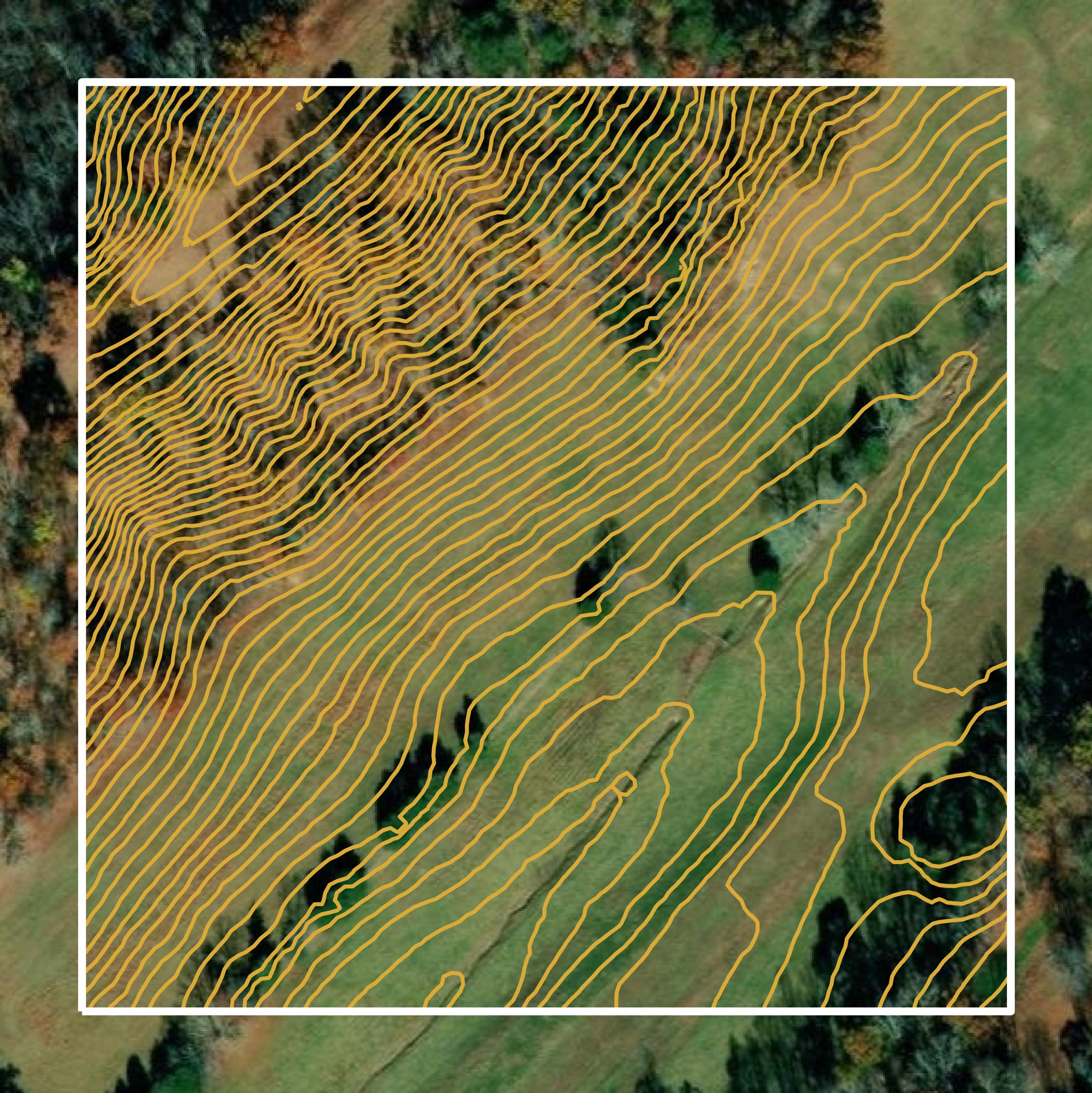 This image shows a contour map in Jefferson County created using GIS data in Equator.