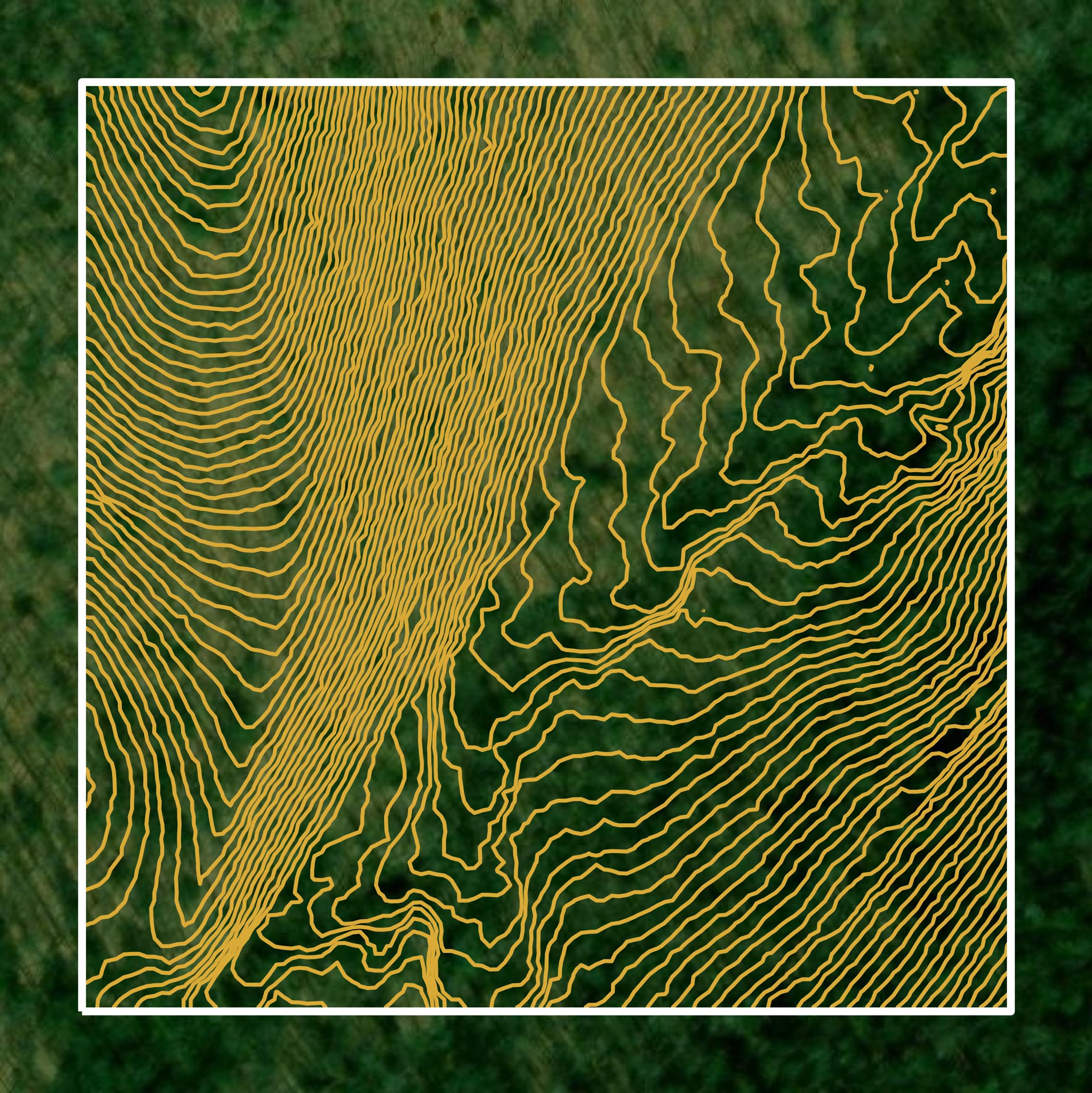 This image shows a contour map in Johnson County created using GIS data in Equator.