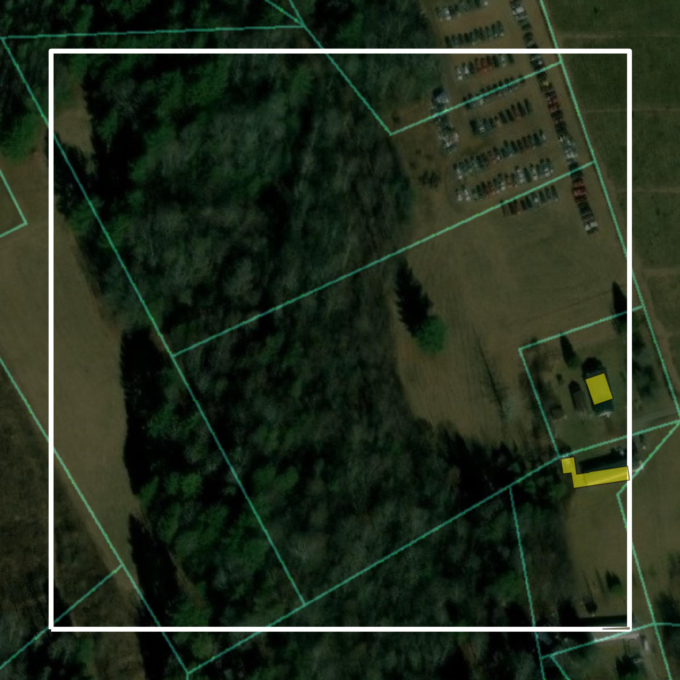 This image shows parcel and building data in Johnson County created using GIS data in Equator.
